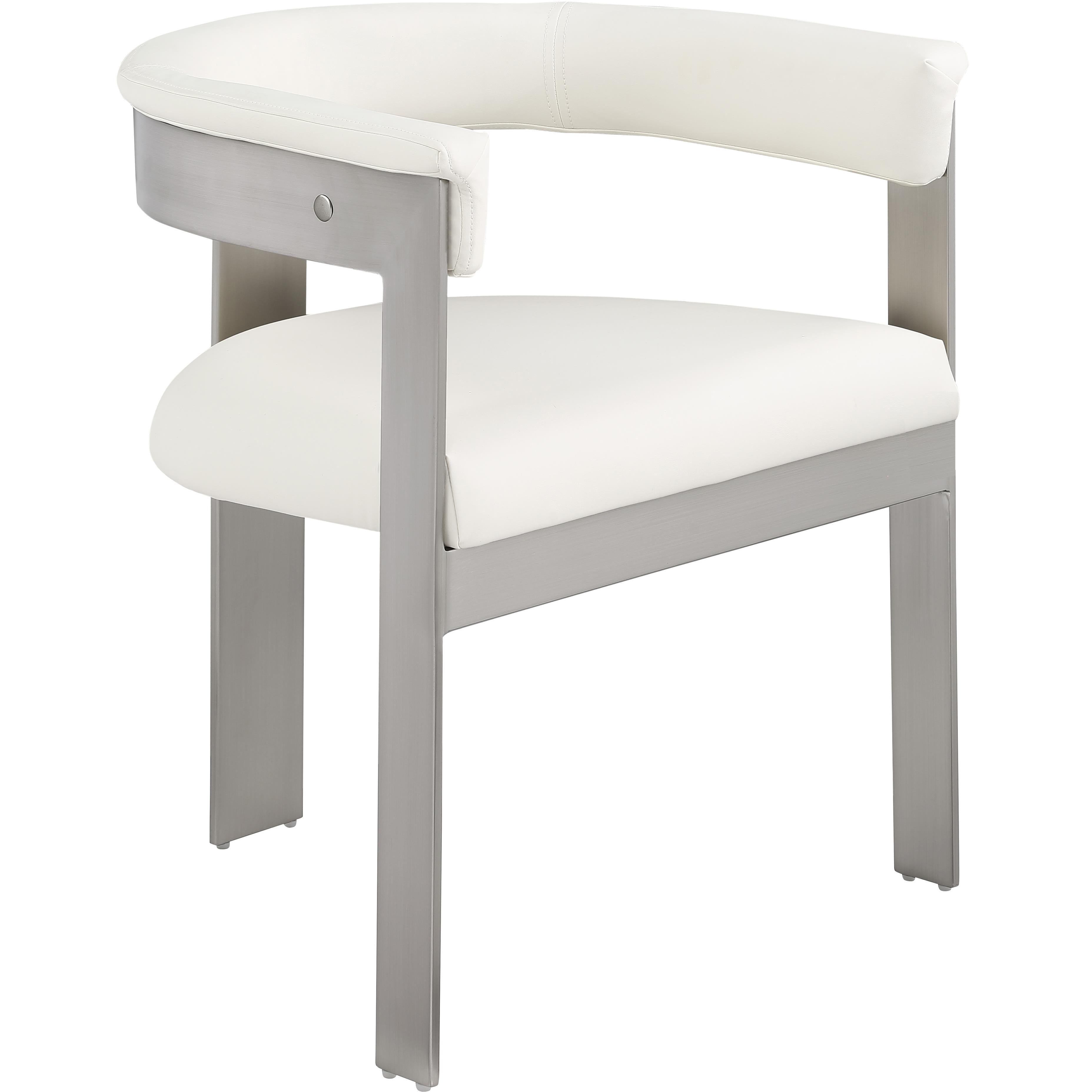 Meridian Romeo Cream Vegan Leather Dining Chair
