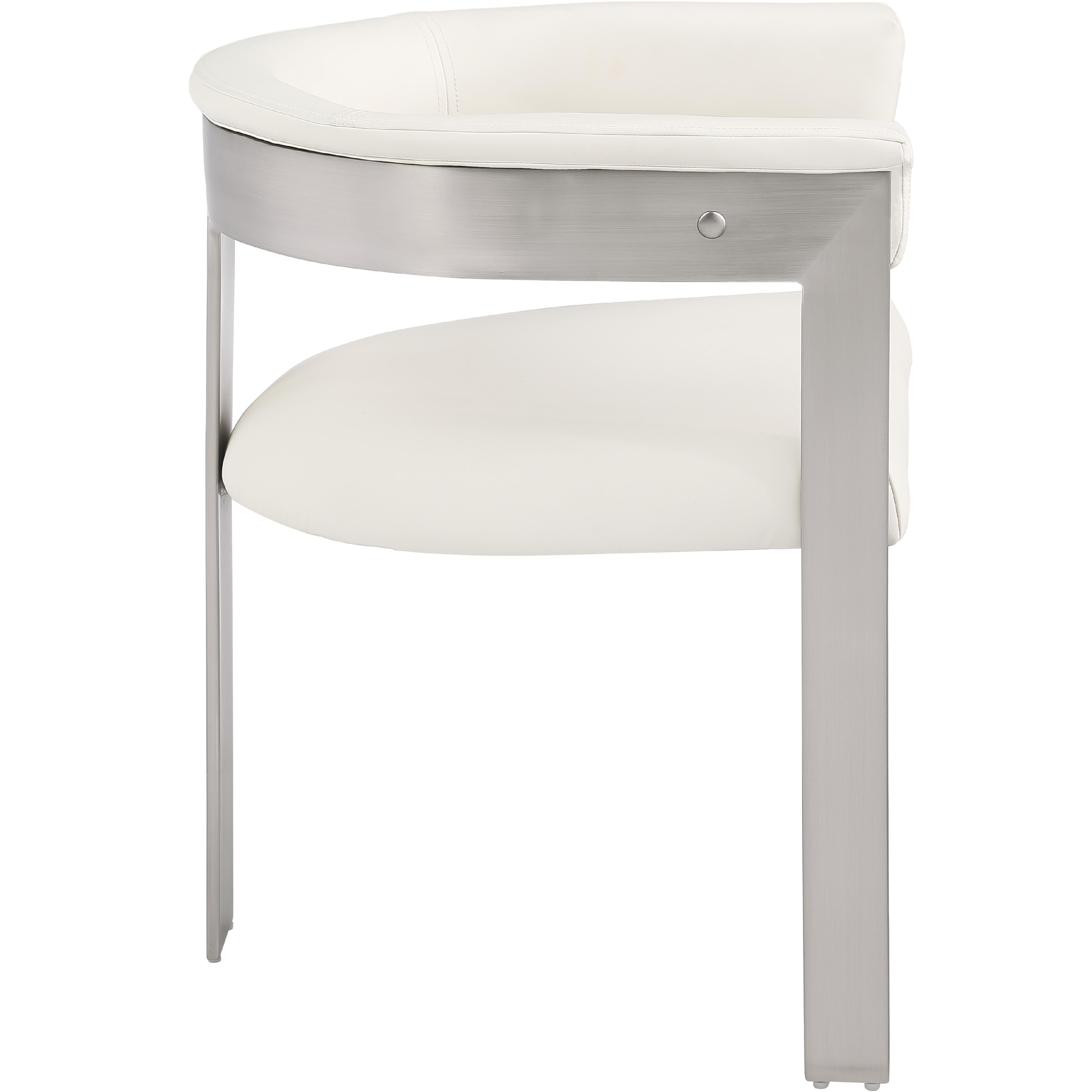 Meridian Romeo Cream Vegan Leather Dining Chair