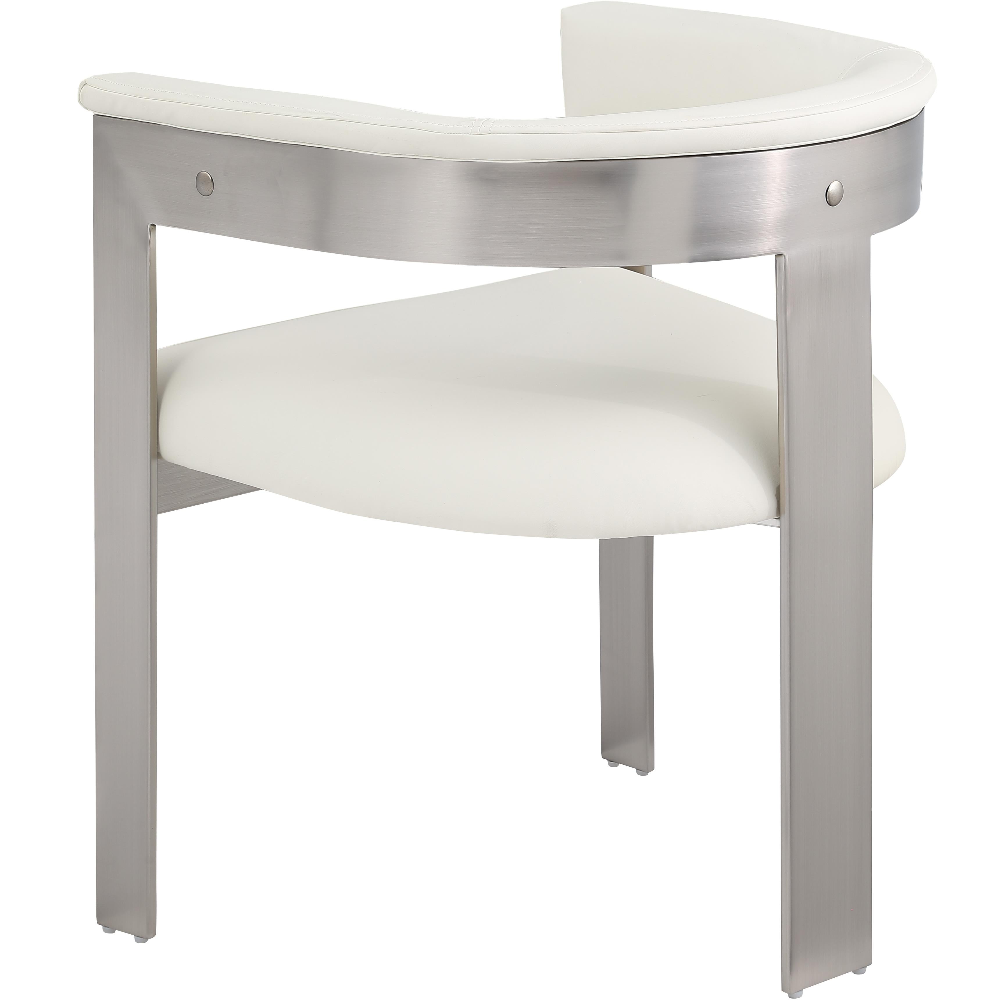 Meridian Romeo Cream Vegan Leather Dining Chair