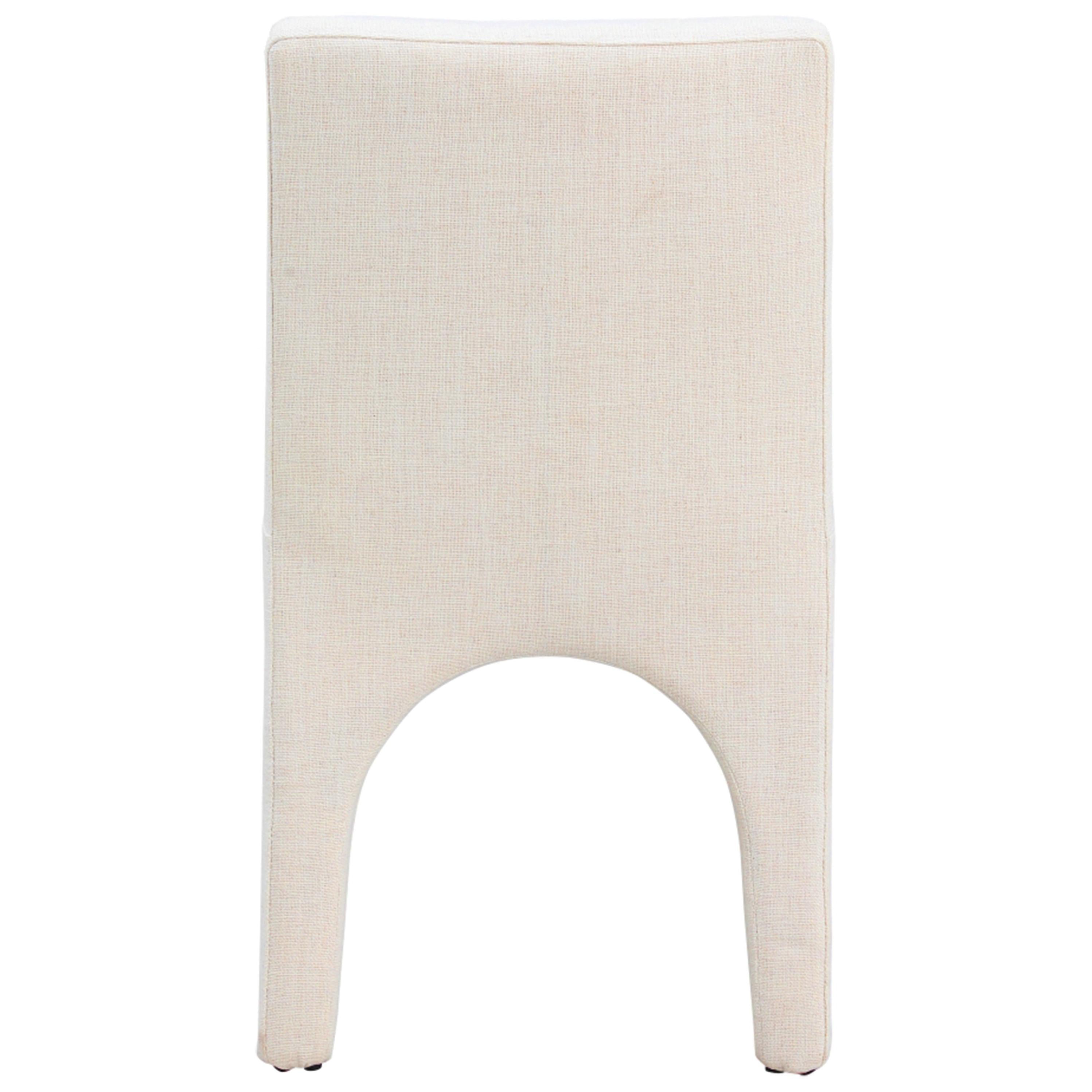 Meridian Gramercy Beige Linen Textured Fabric Dining Chair