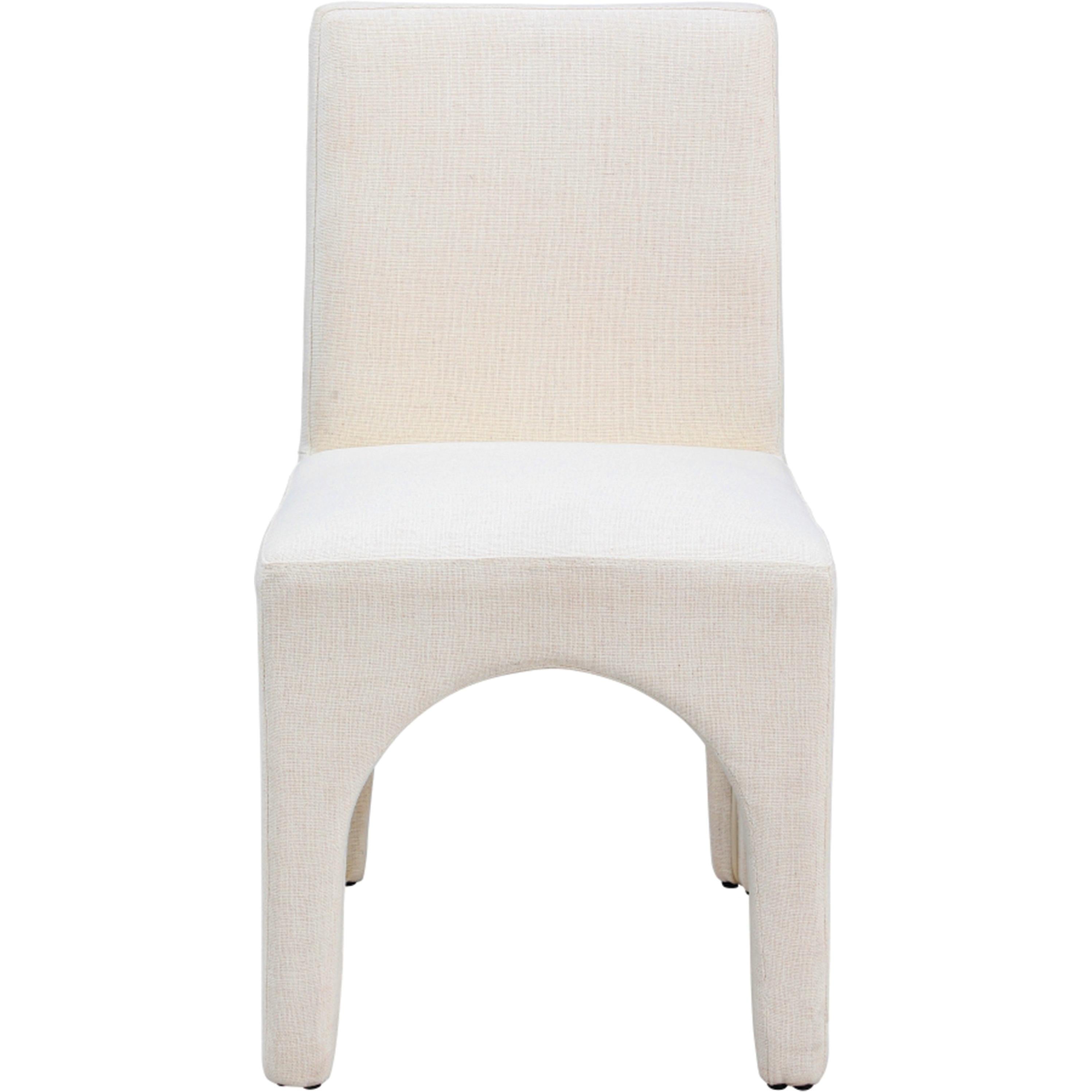 Meridian Gramercy Beige Linen Textured Fabric Dining Chair
