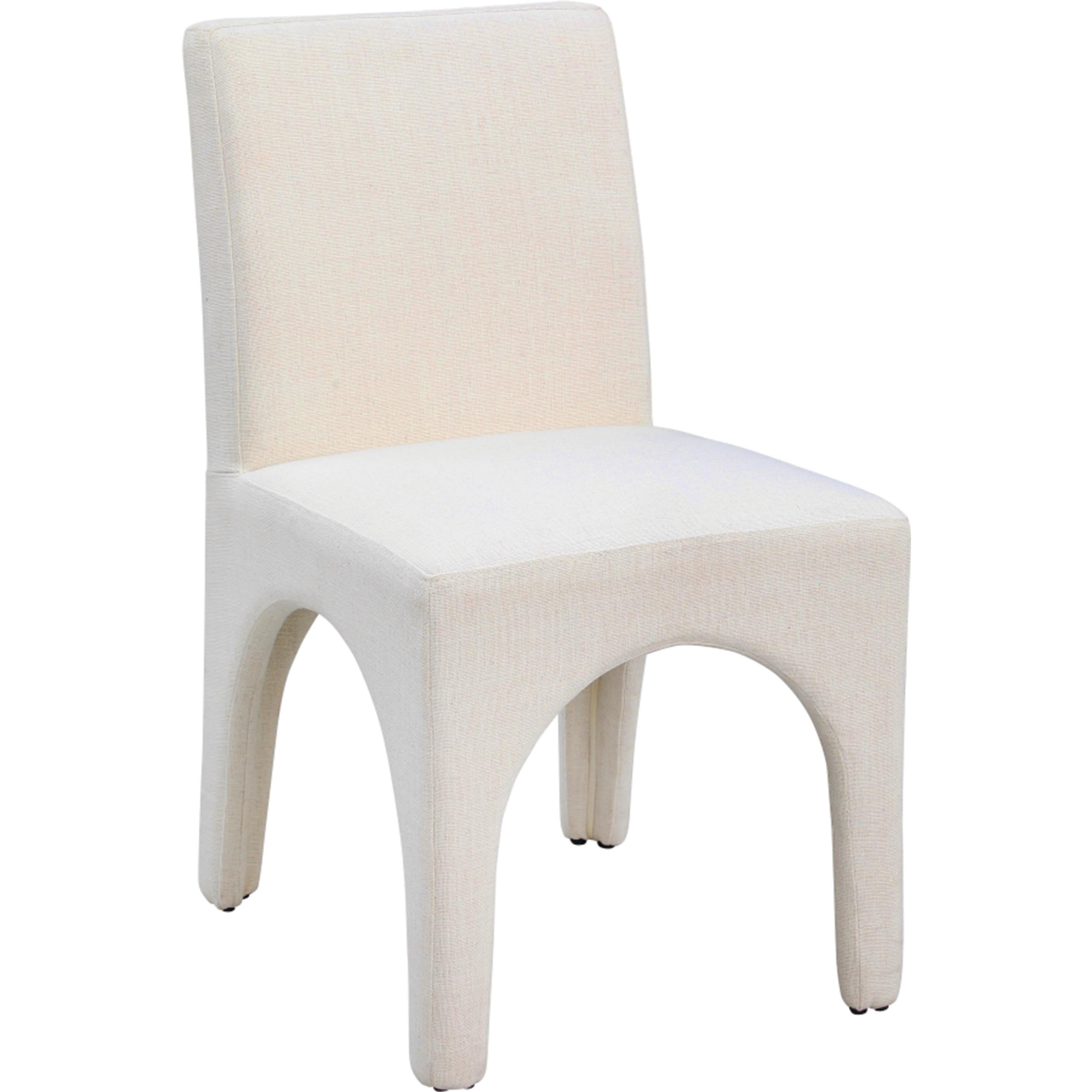 Meridian Gramercy Beige Linen Textured Fabric Dining Chair