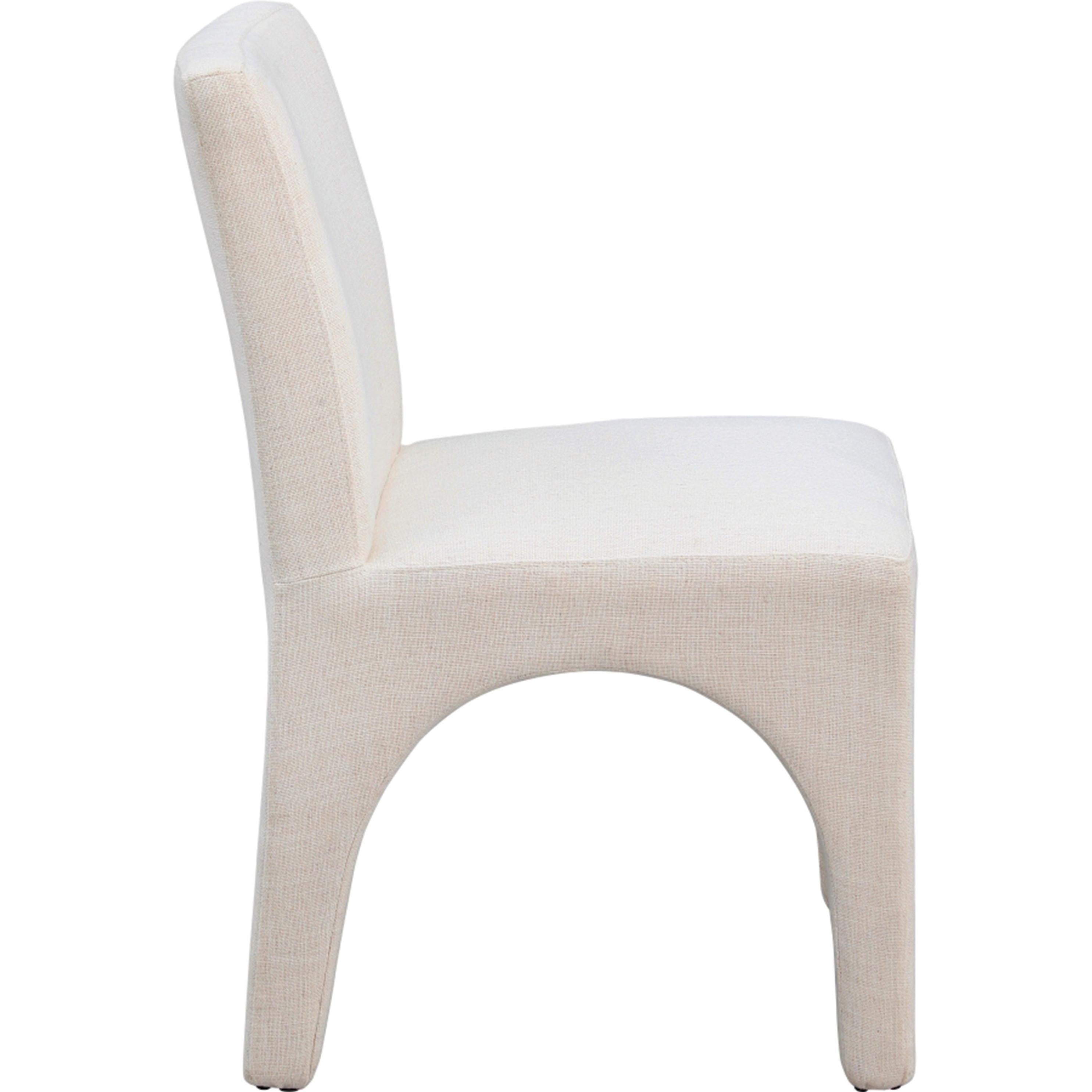 Meridian Gramercy Beige Linen Textured Fabric Dining Chair