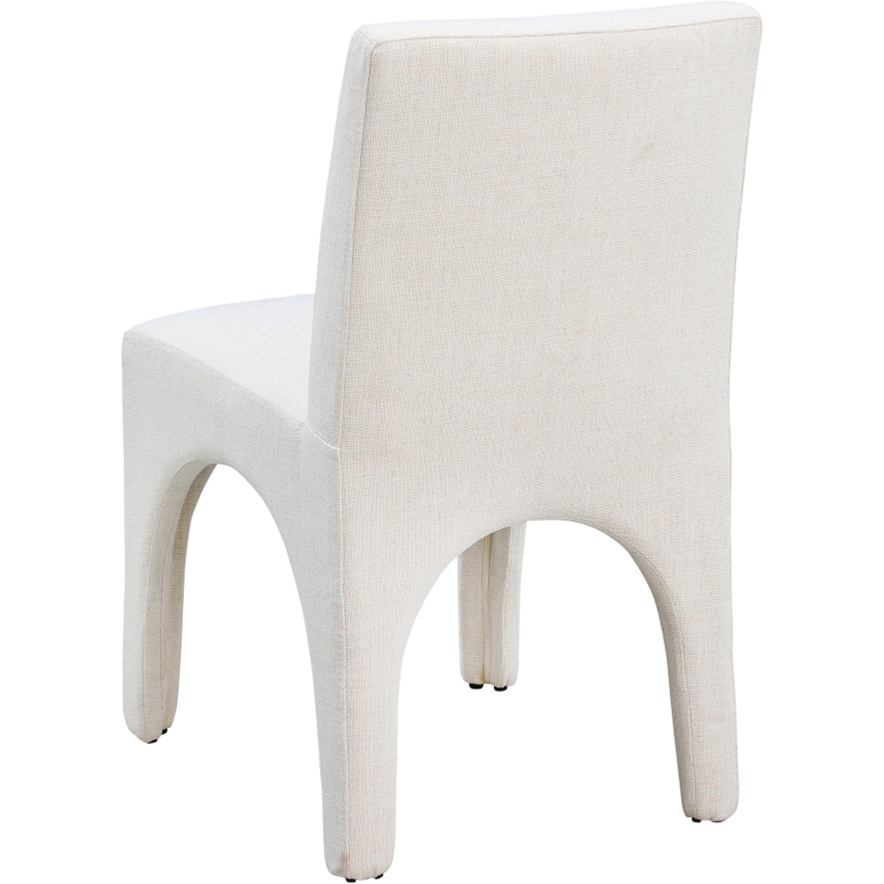 Meridian Gramercy Beige Linen Textured Fabric Dining Chair