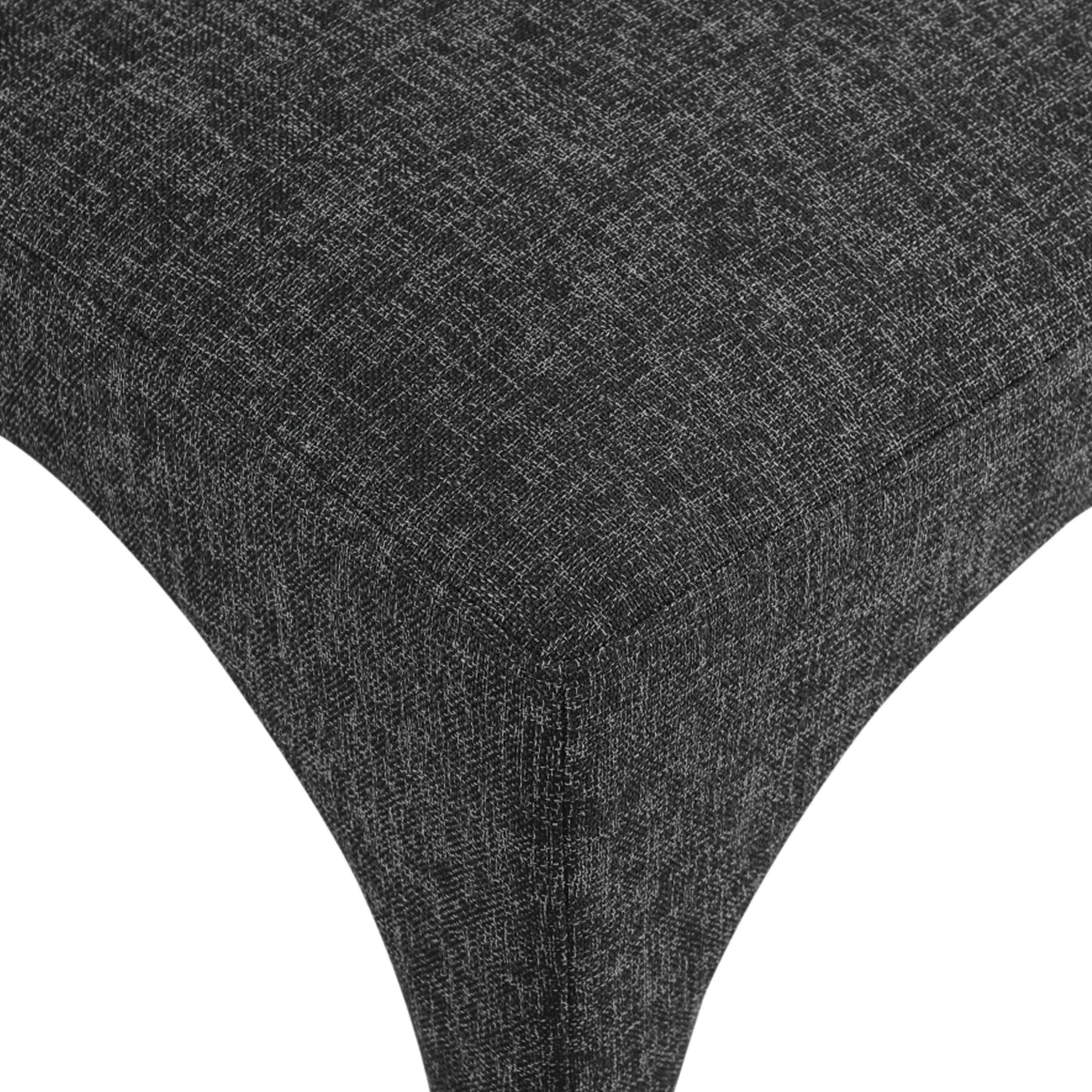 Meridian Gramercy Black Linen Textured Fabric Dining Chair