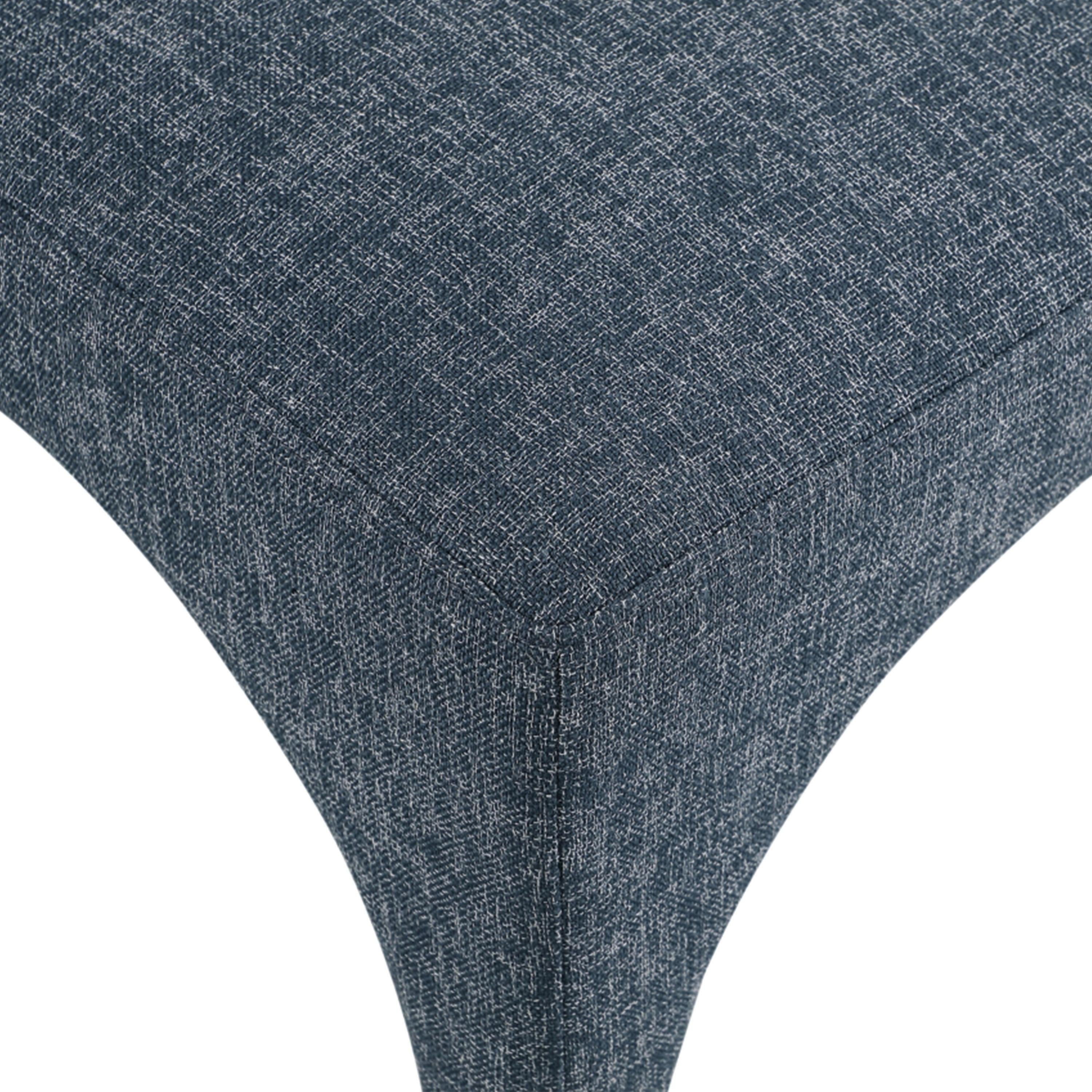 Meridian Gramercy Blue Linen Textured Fabric Dining Chair