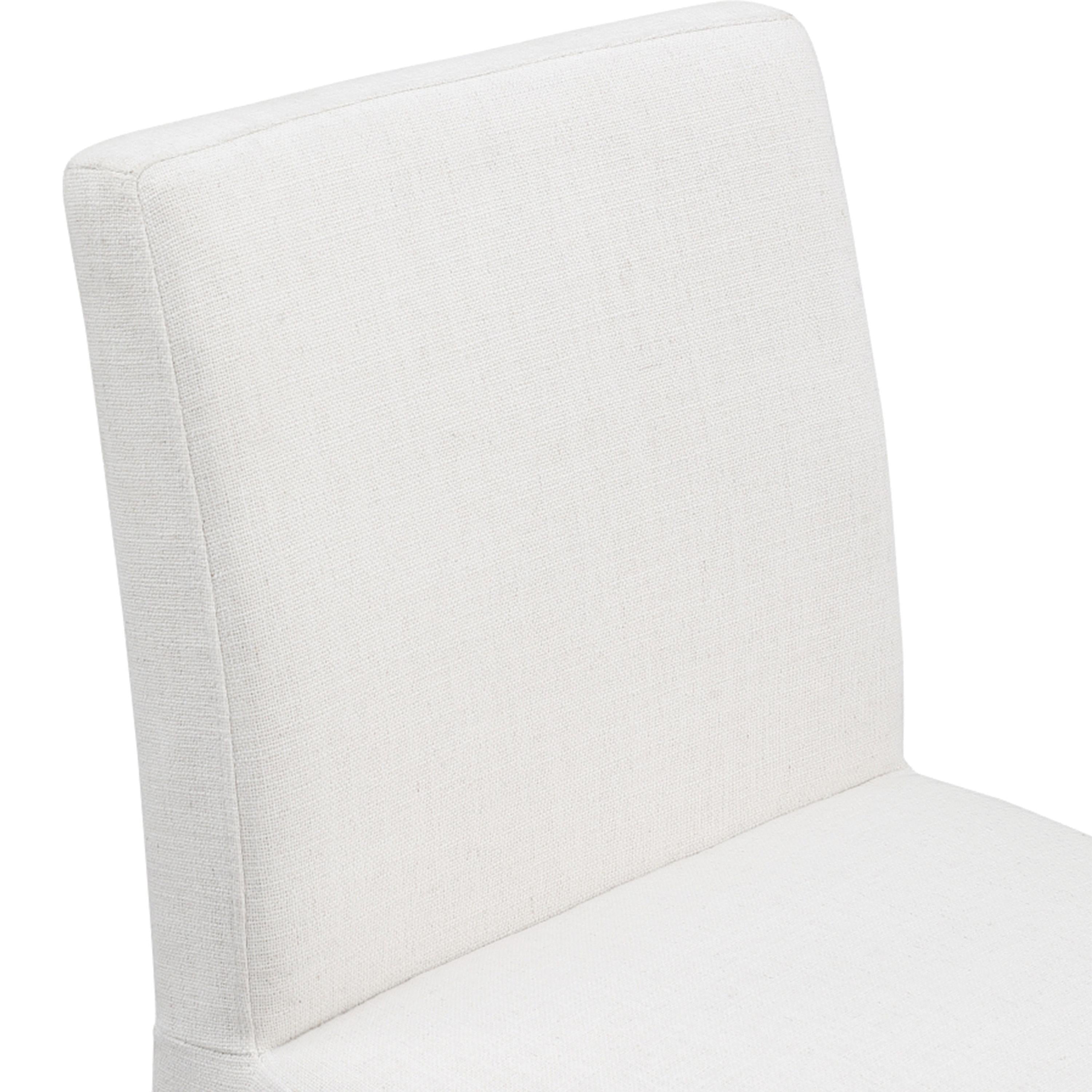 Meridian Gramercy Cream Linen Textured Fabric Dining Chair