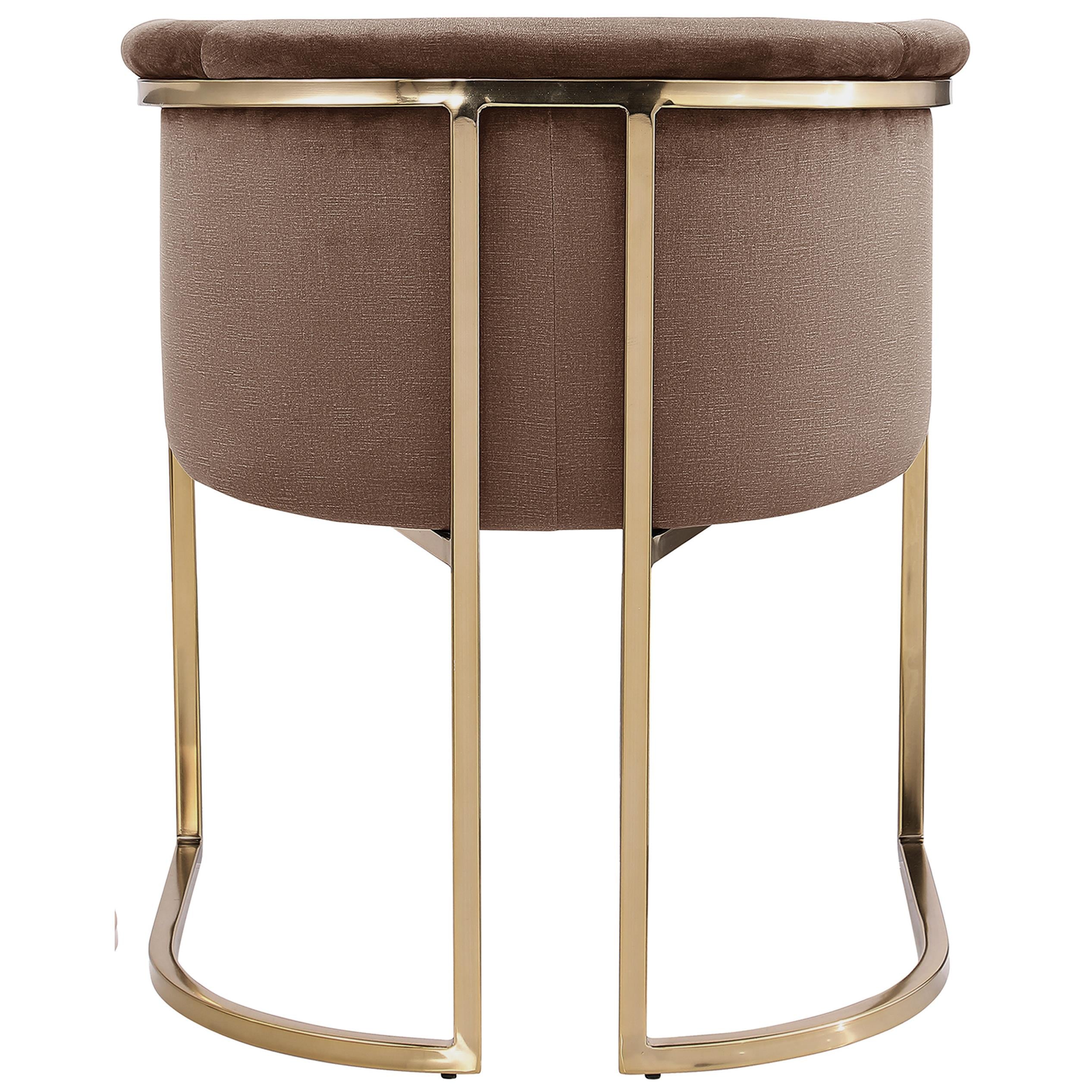 Meridian Tierra Brown Velvet Dining Chair
