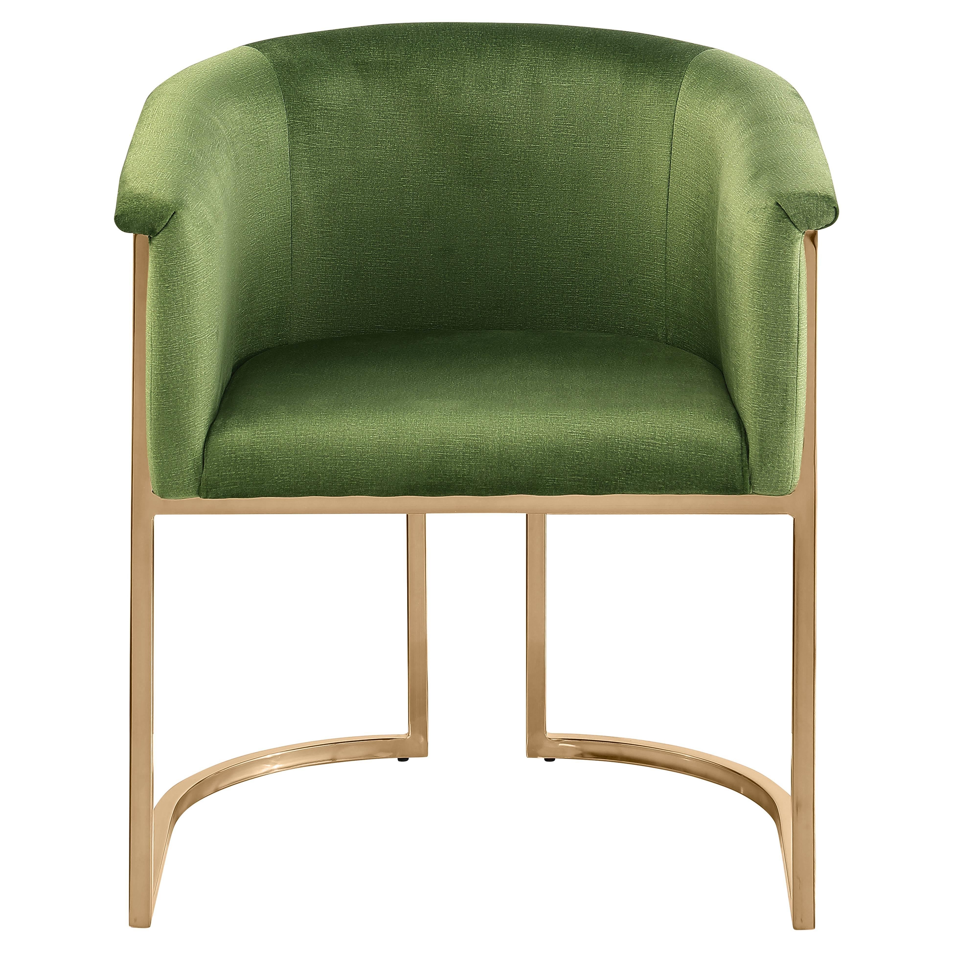 Meridian Tierra Olive Velvet Dining Chair