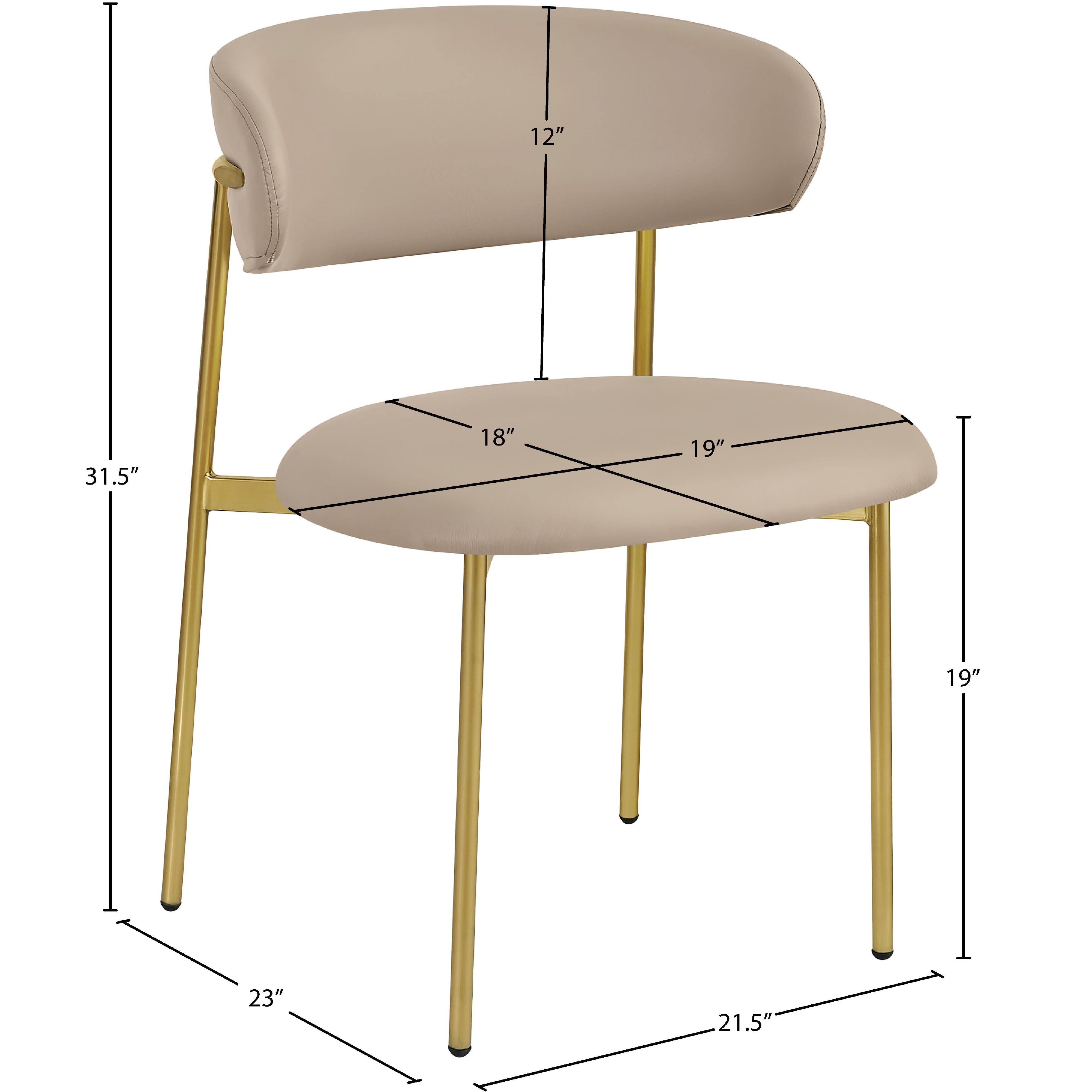 Meridian Lupita Taupe Vegan Leather Dining Chair