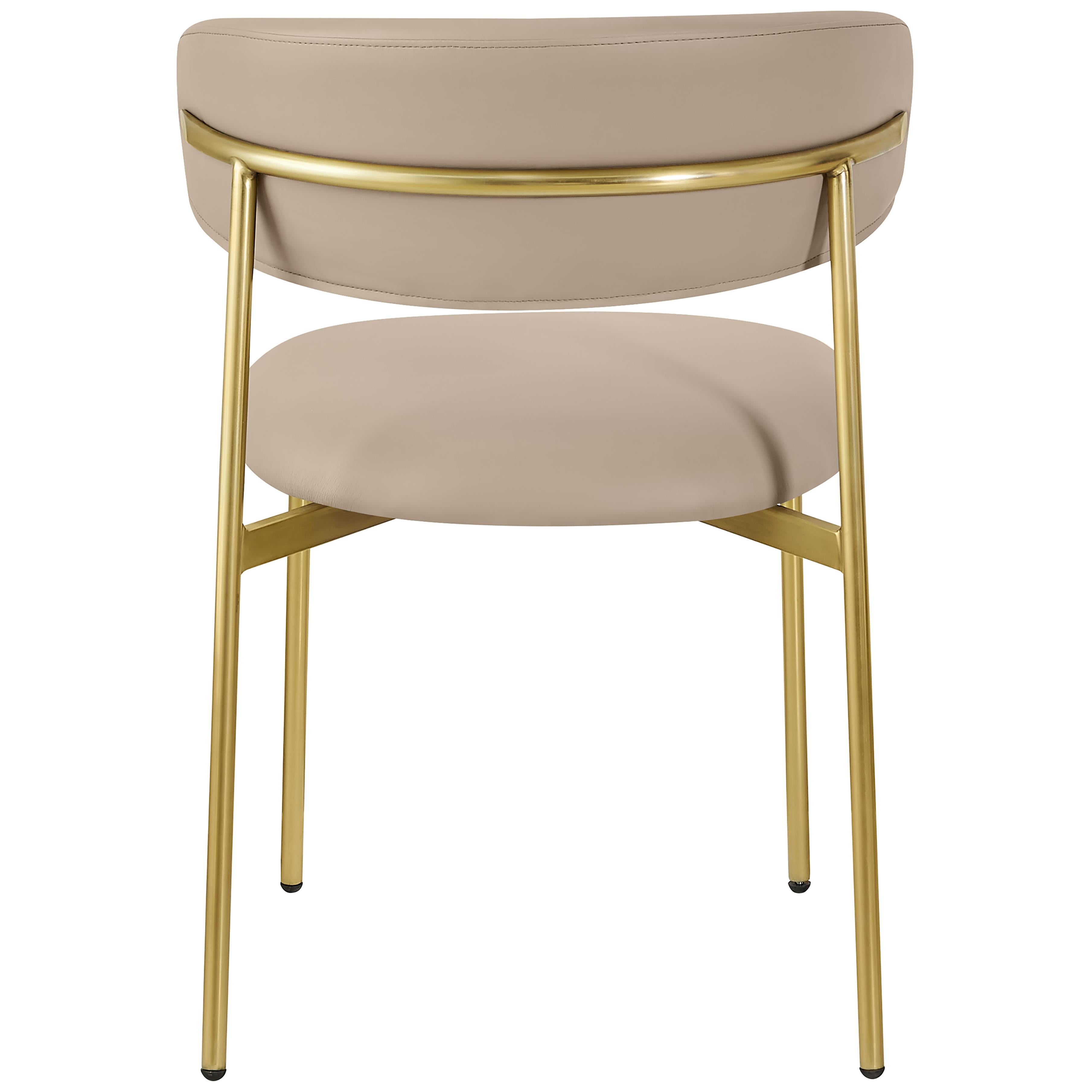 Meridian Lupita Taupe Vegan Leather Dining Chair