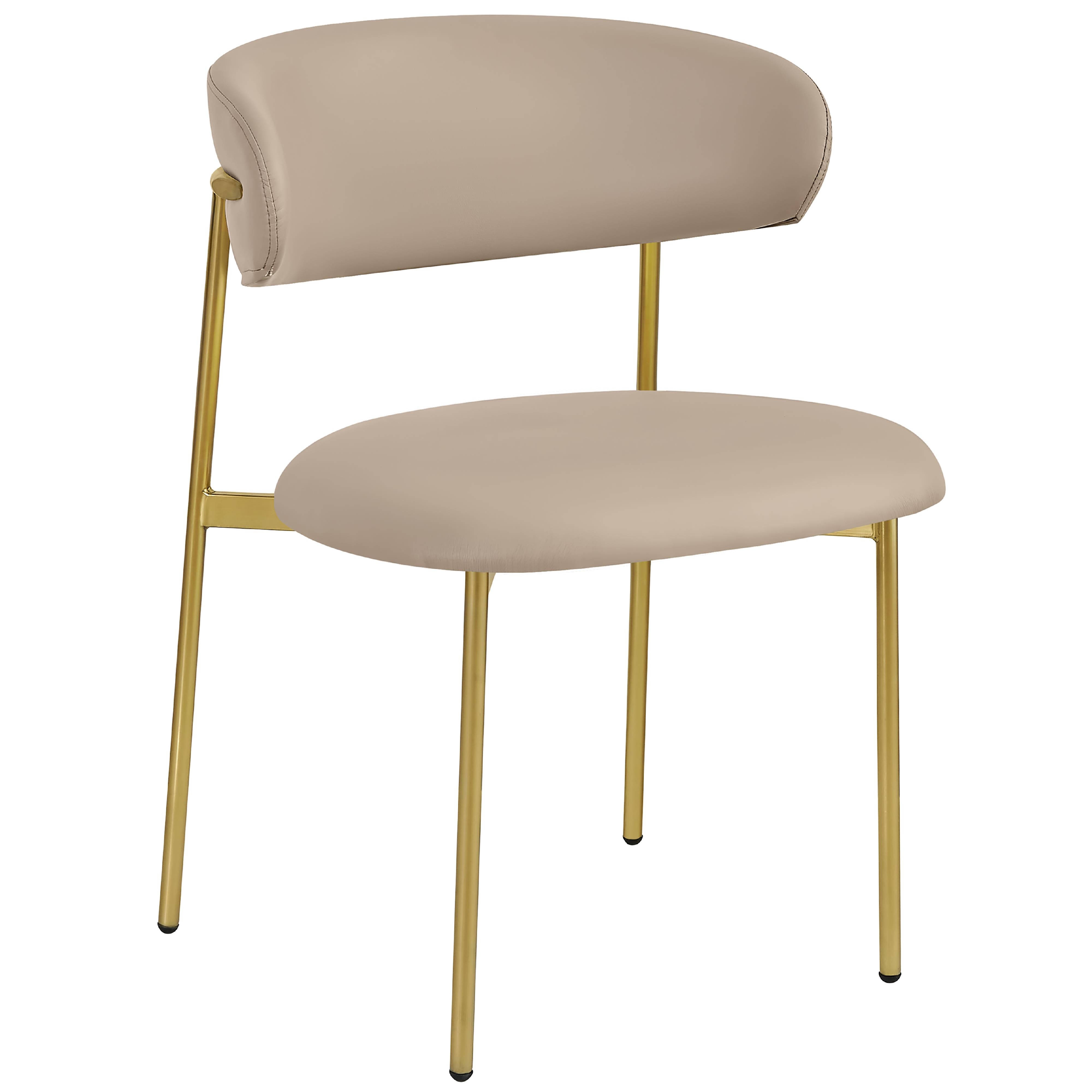 Meridian Lupita Taupe Vegan Leather Dining Chair