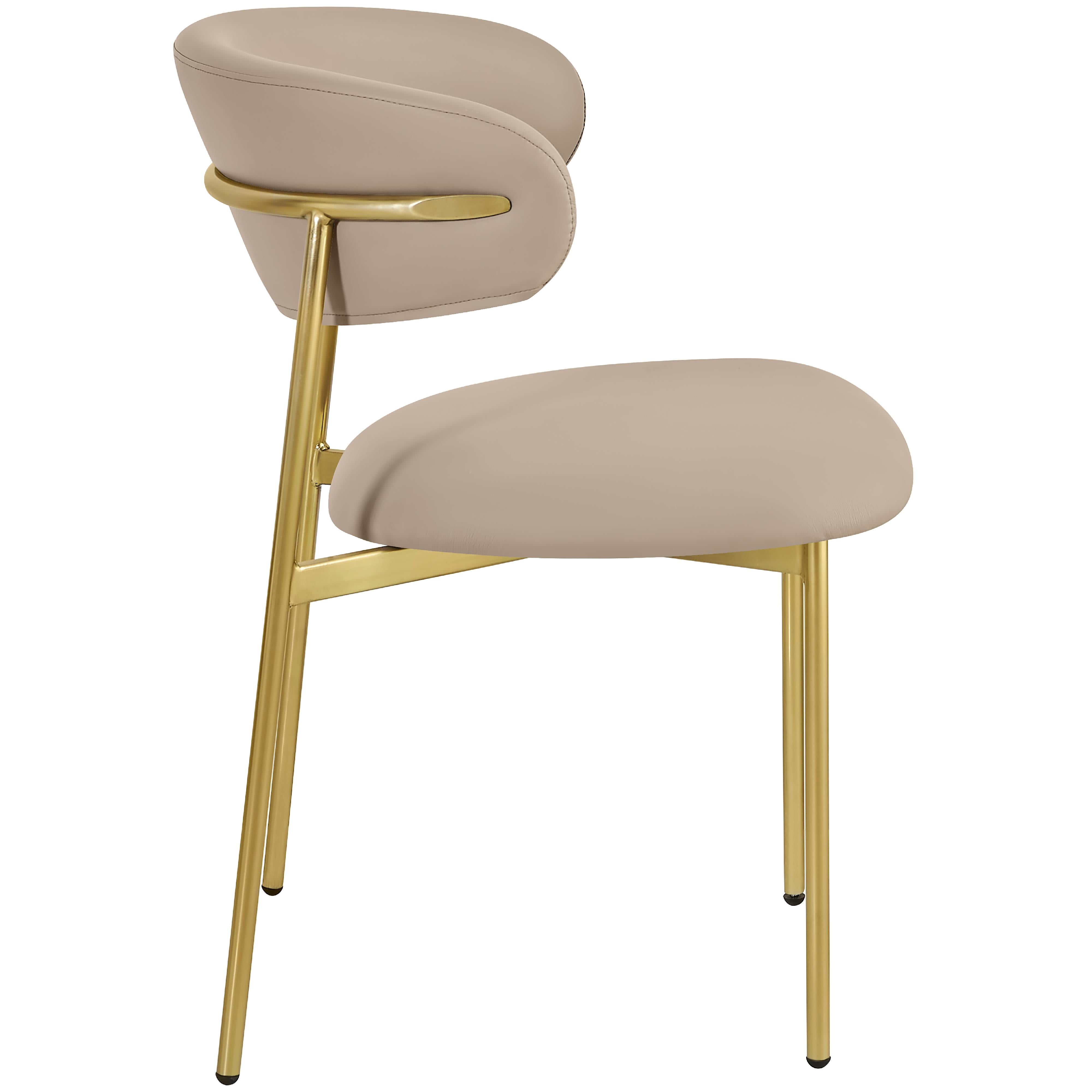 Meridian Lupita Taupe Vegan Leather Dining Chair