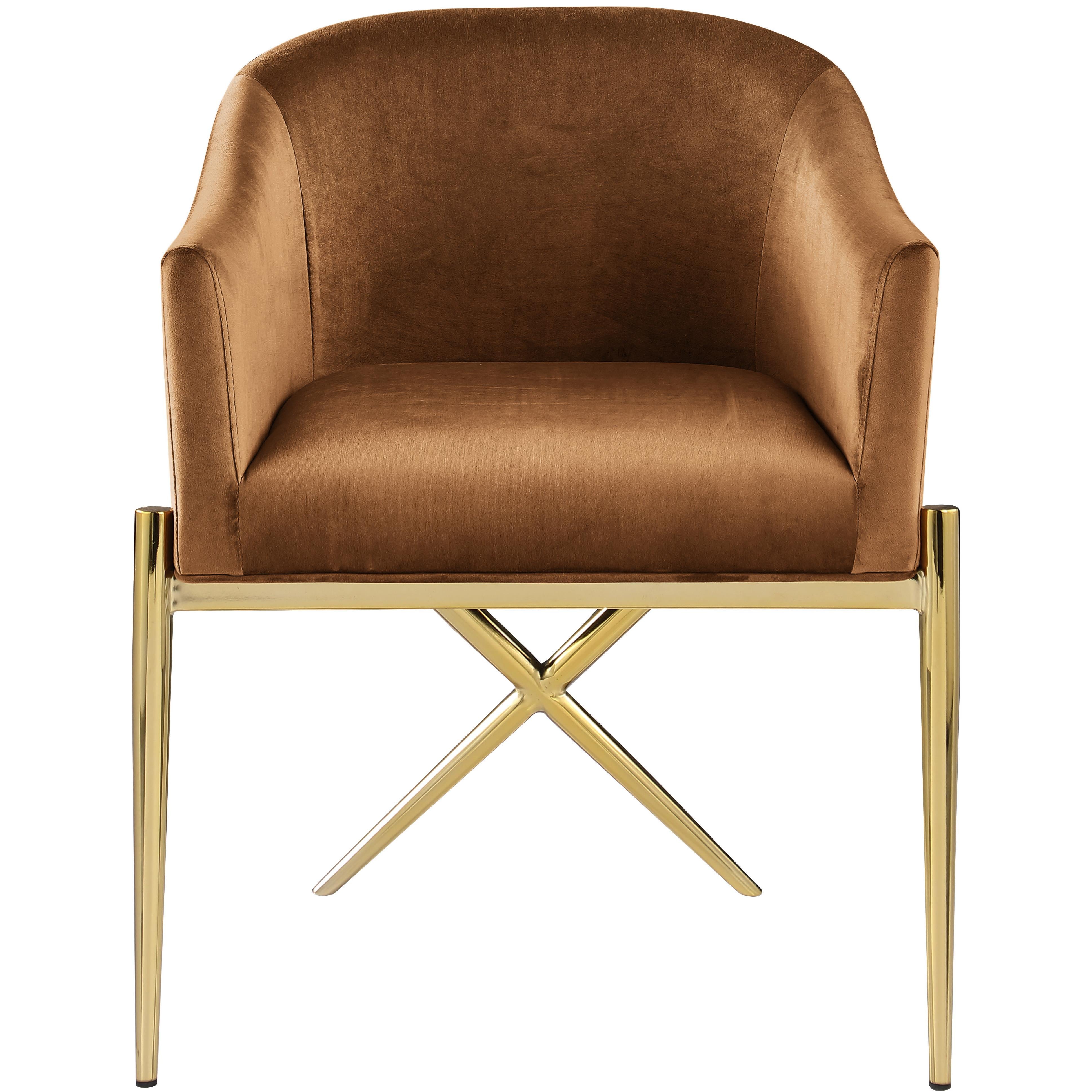 Meridian Xavier Saddle Velvet Dining Chair