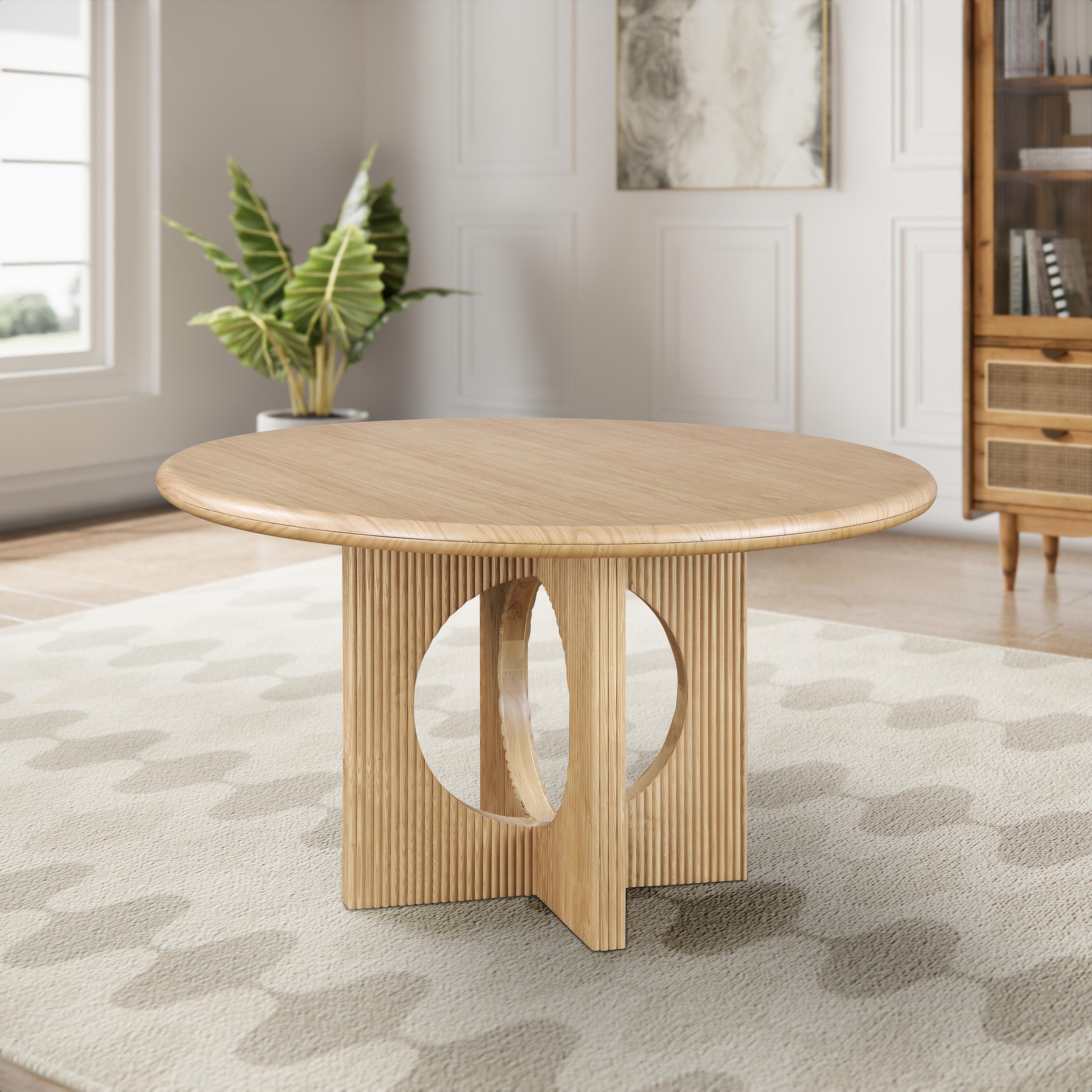 Meridian Rivas Natural Oak Dining Table
