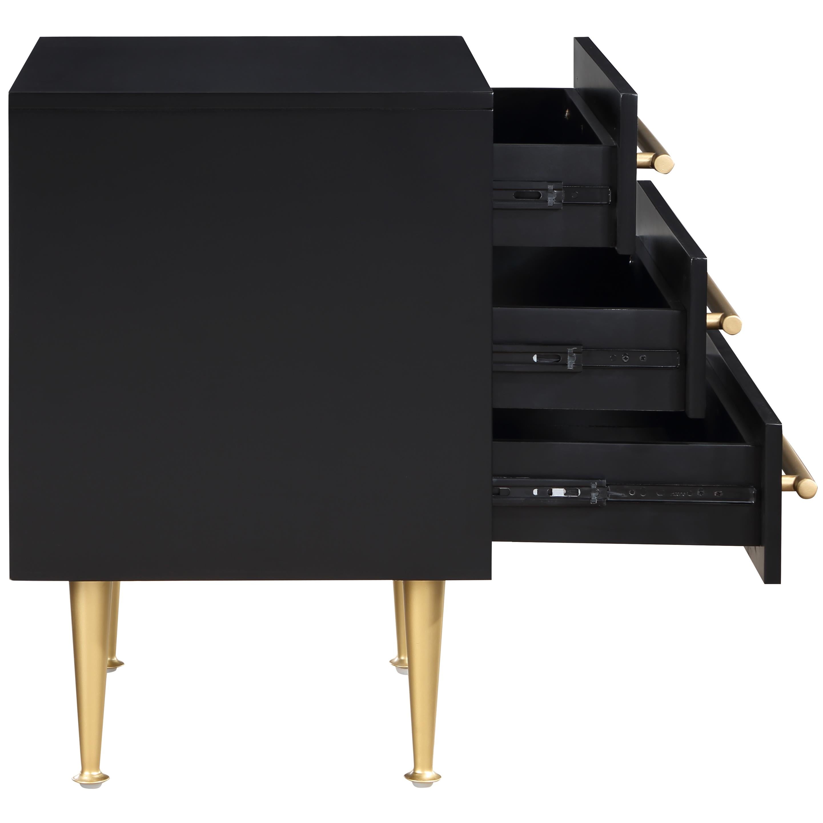 Meridian Marisol Black Night Stand