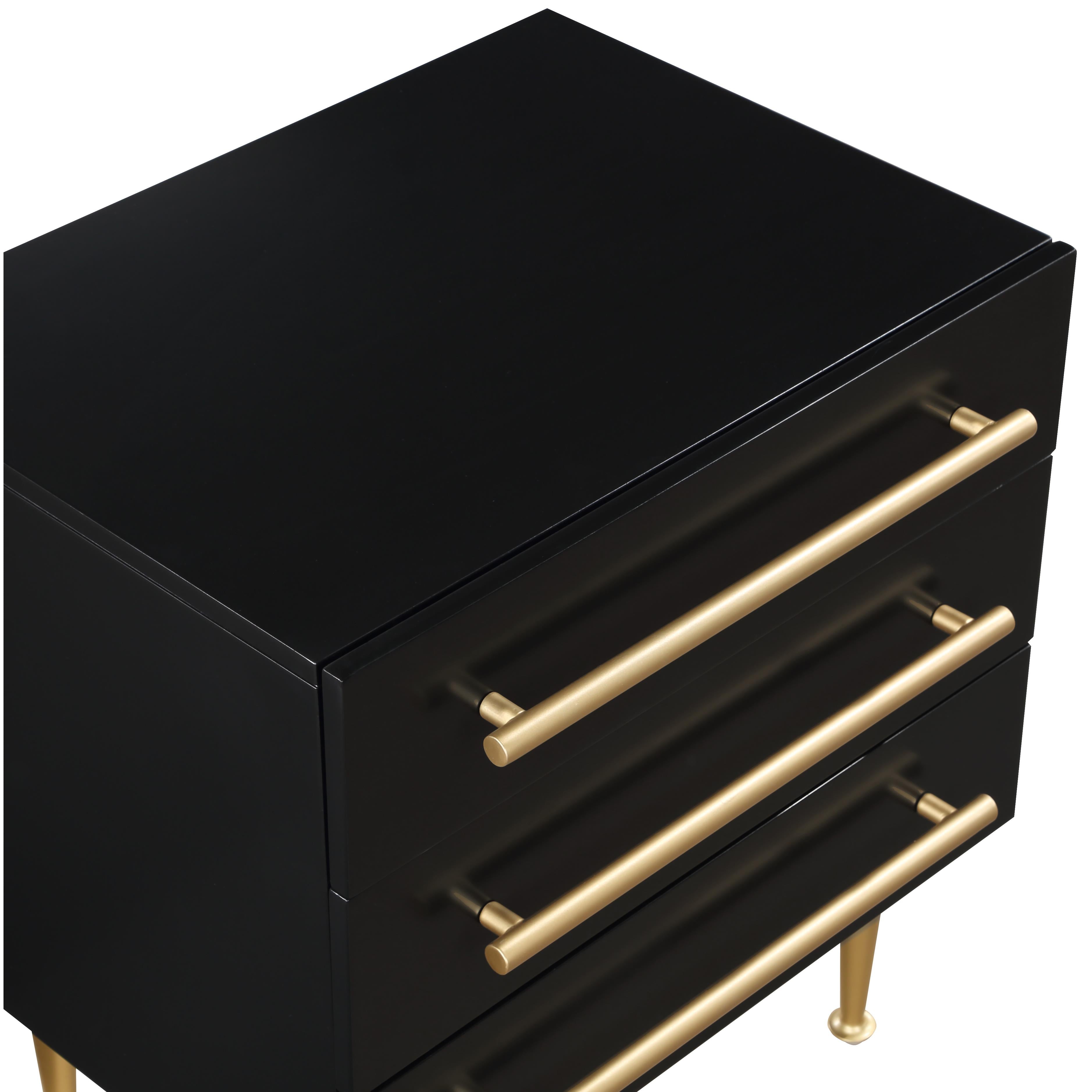Meridian Marisol Black Night Stand