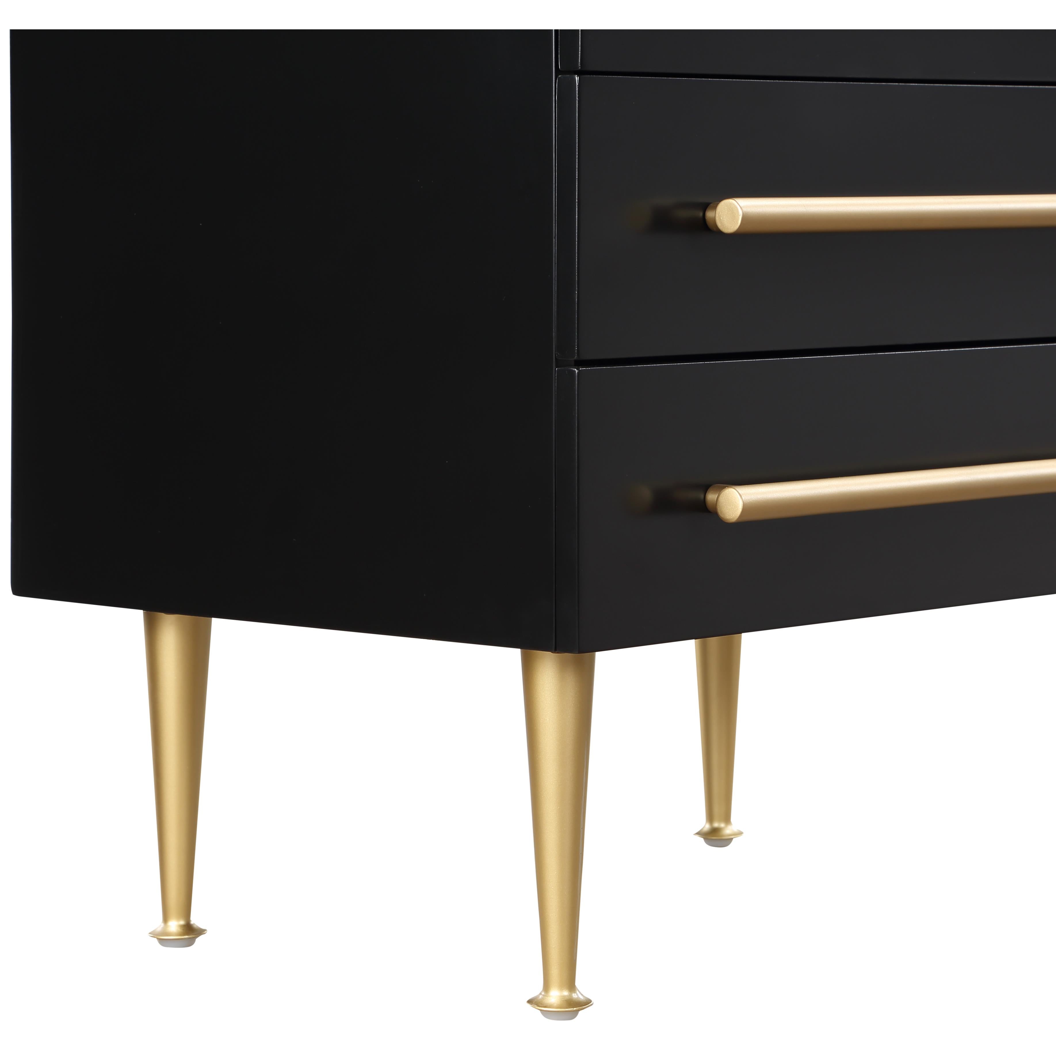 Meridian Marisol Black Night Stand