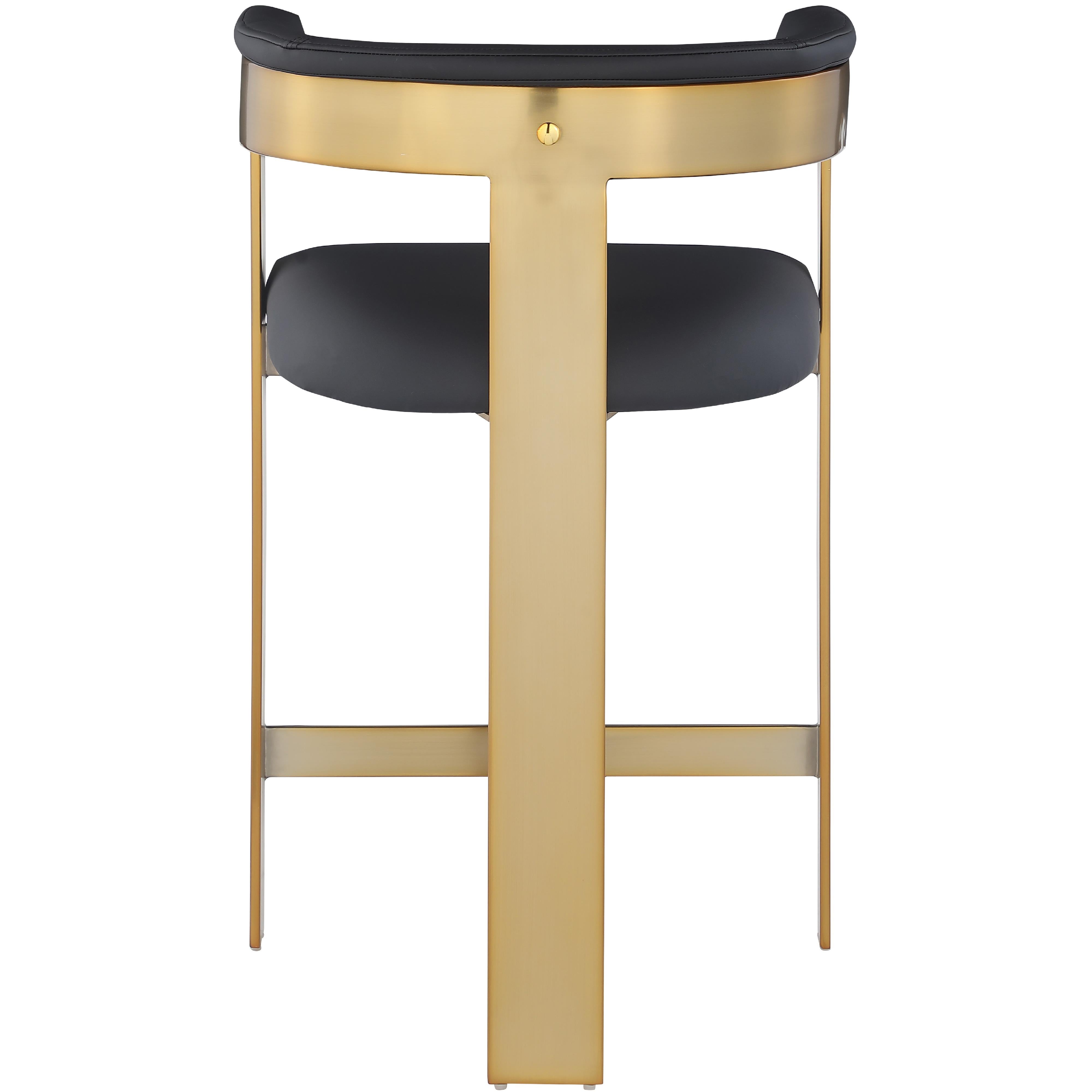 Meridian Romeo Black Vegan Leather Counter Stool