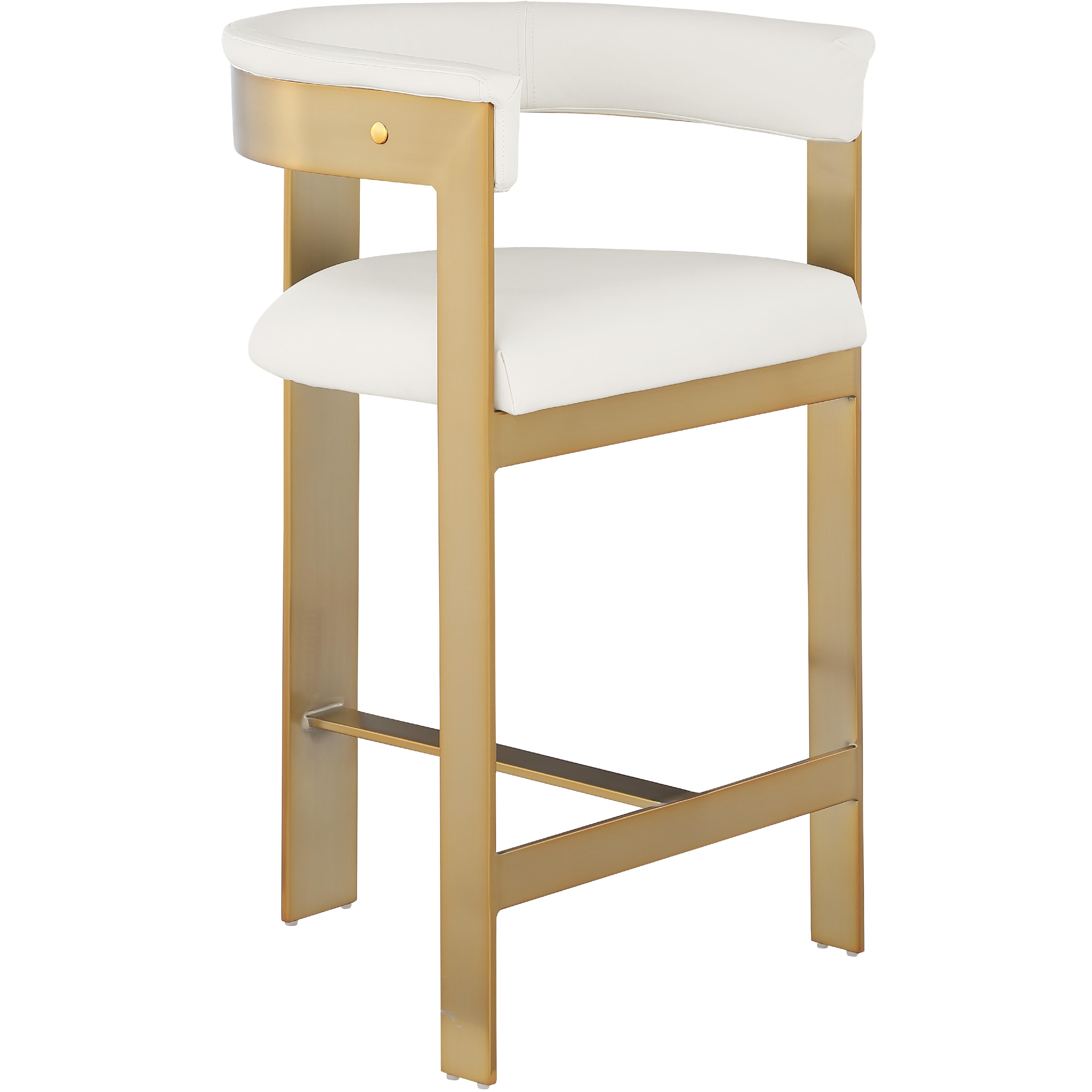 Meridian Romeo Cream Vegan Leather Counter Stool