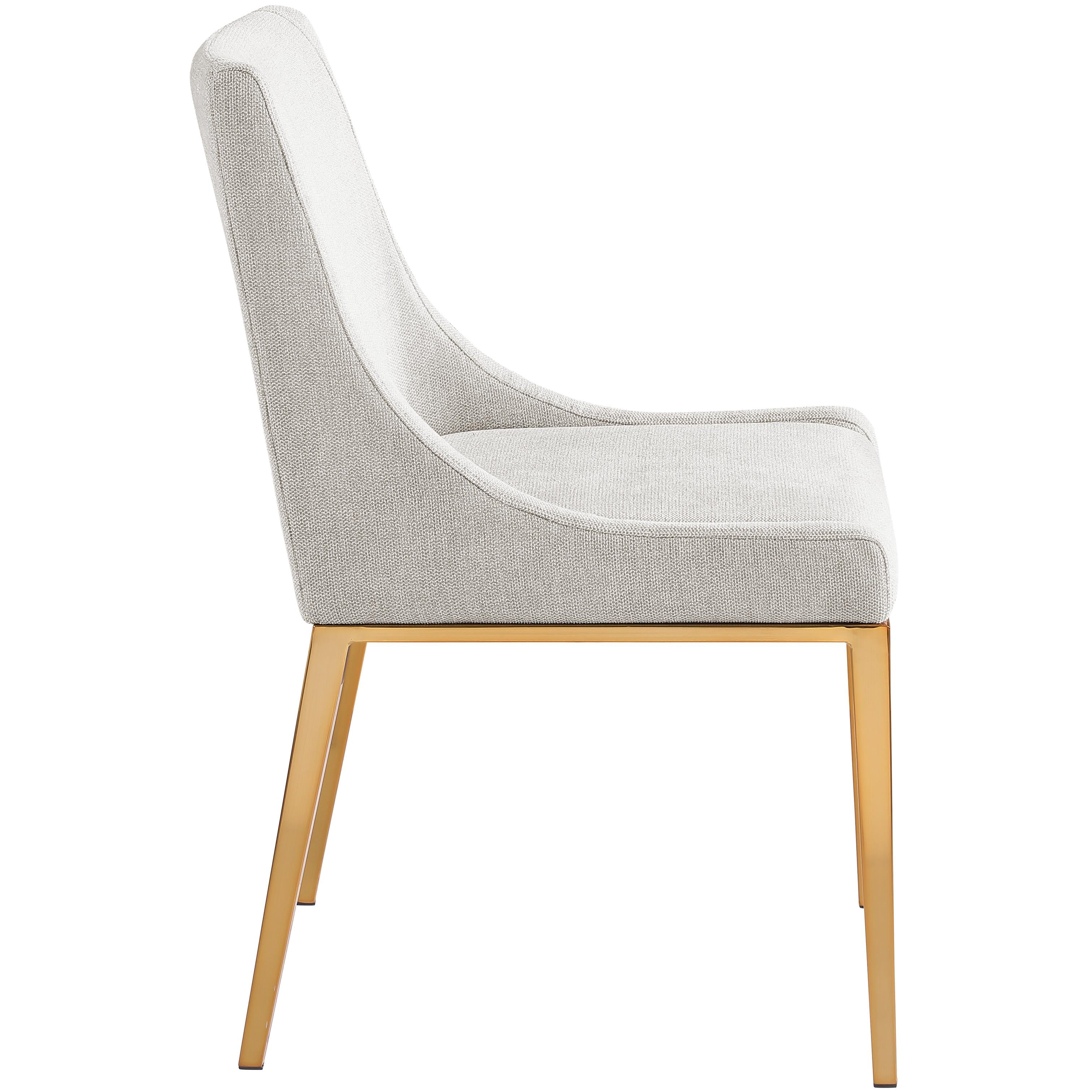 Meridian Haines Beige Polyester Fabric Dining Chair