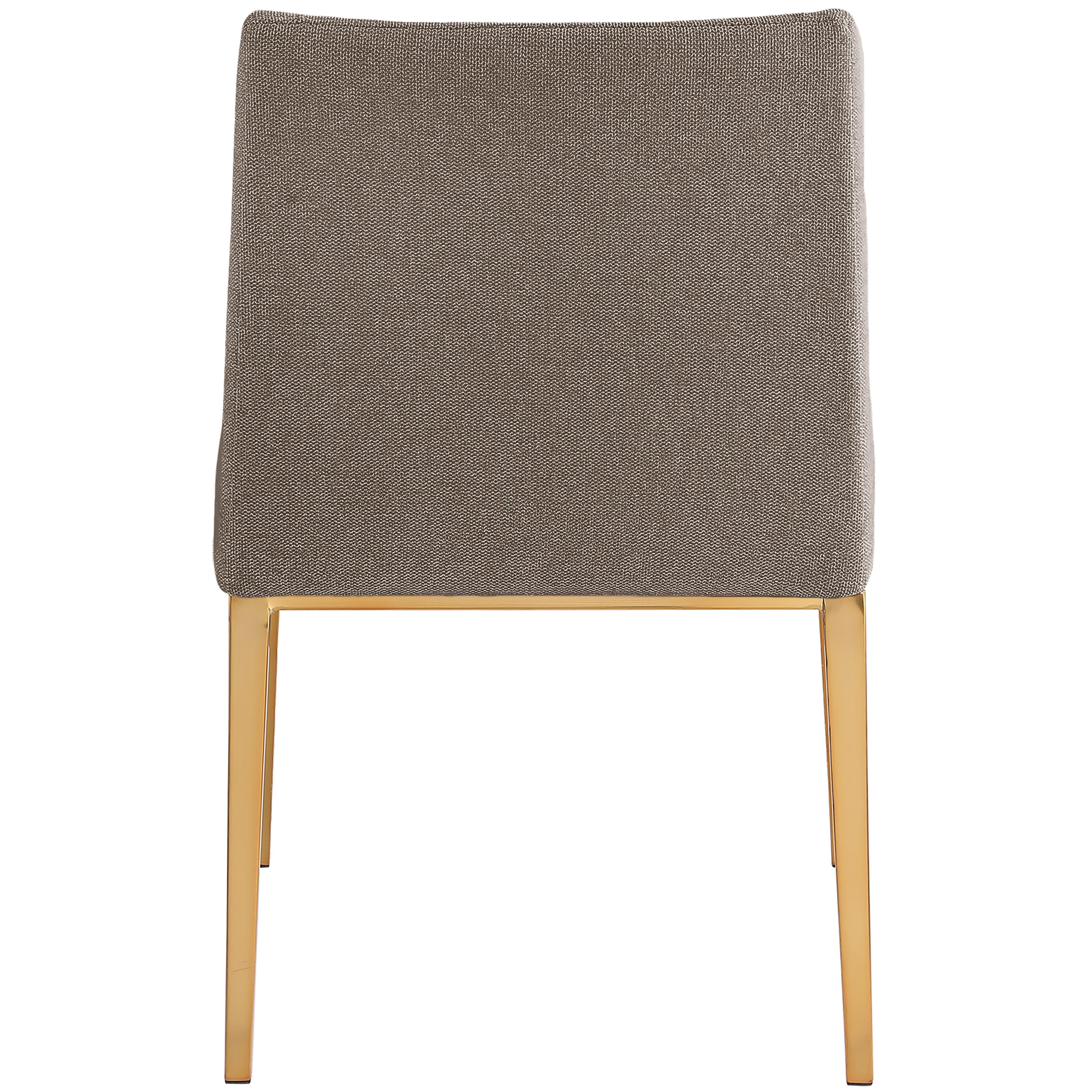 Meridian Haines Brown Polyester Fabric Dining Chair