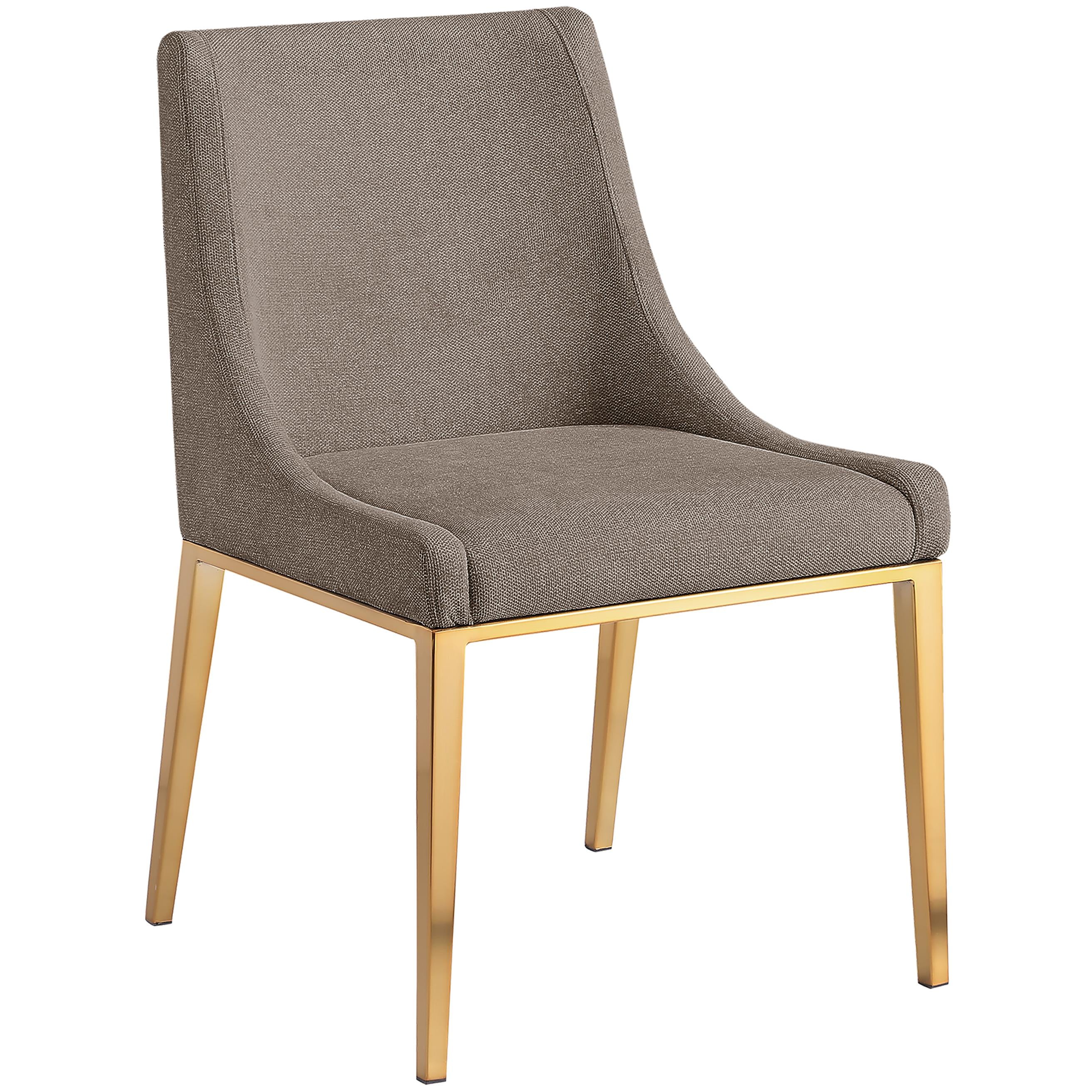 Meridian Haines Brown Polyester Fabric Dining Chair