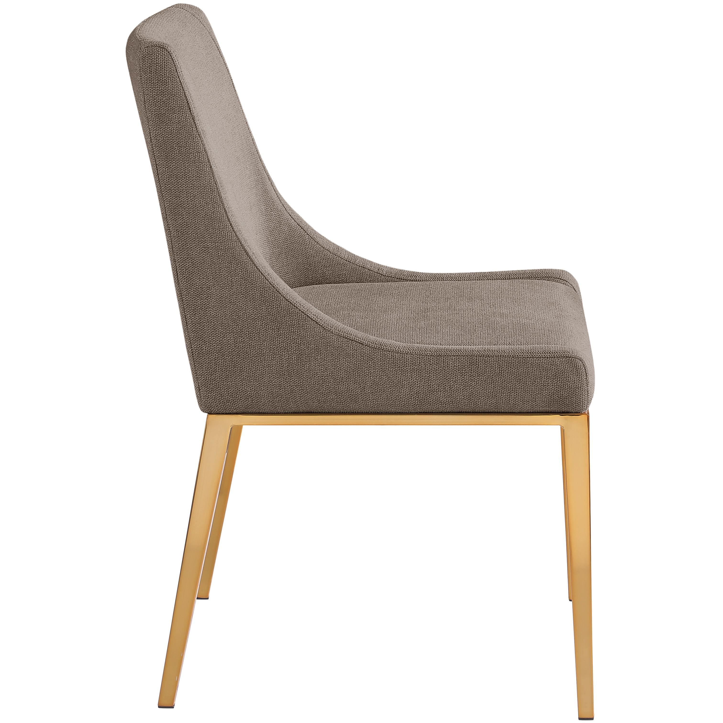 Meridian Haines Brown Polyester Fabric Dining Chair