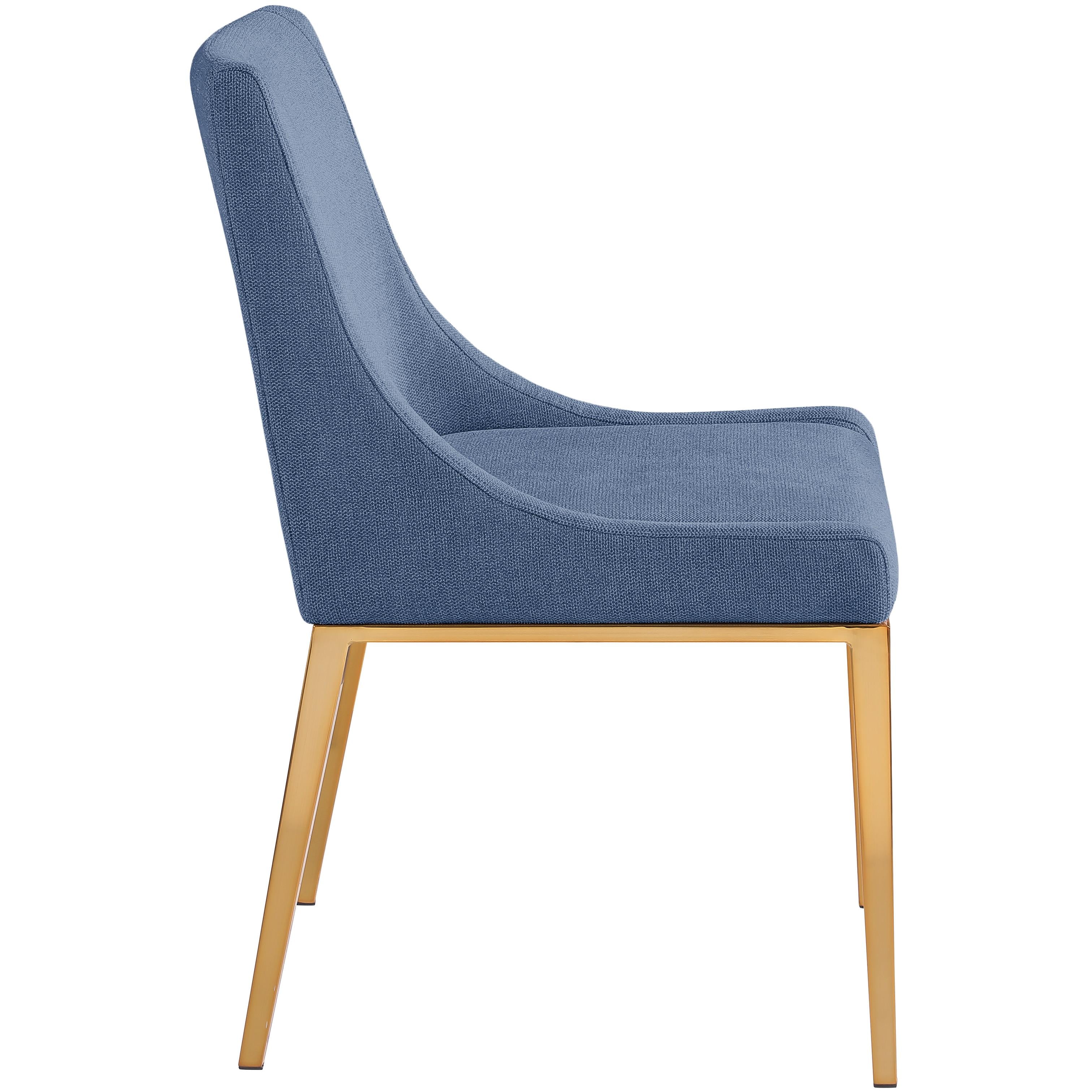Meridian Haines Navy Polyester Fabric Dining Chair