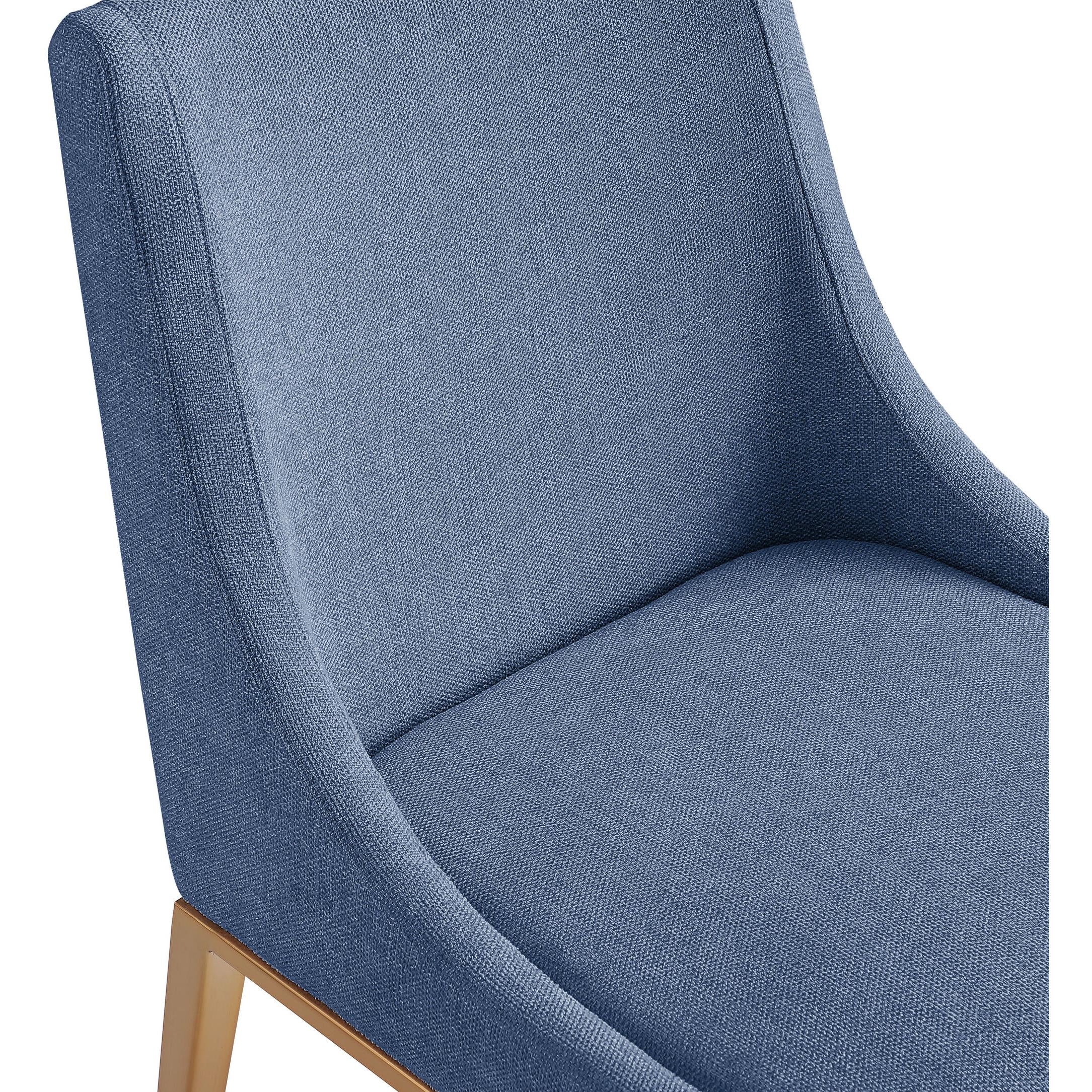 Meridian Haines Navy Polyester Fabric Dining Chair