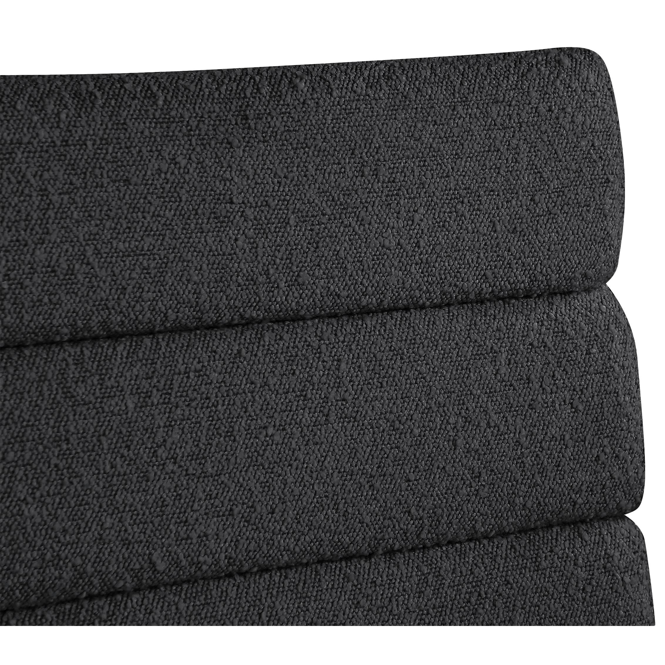 Meridian Kai Black Boucle Fabric Dining Chair