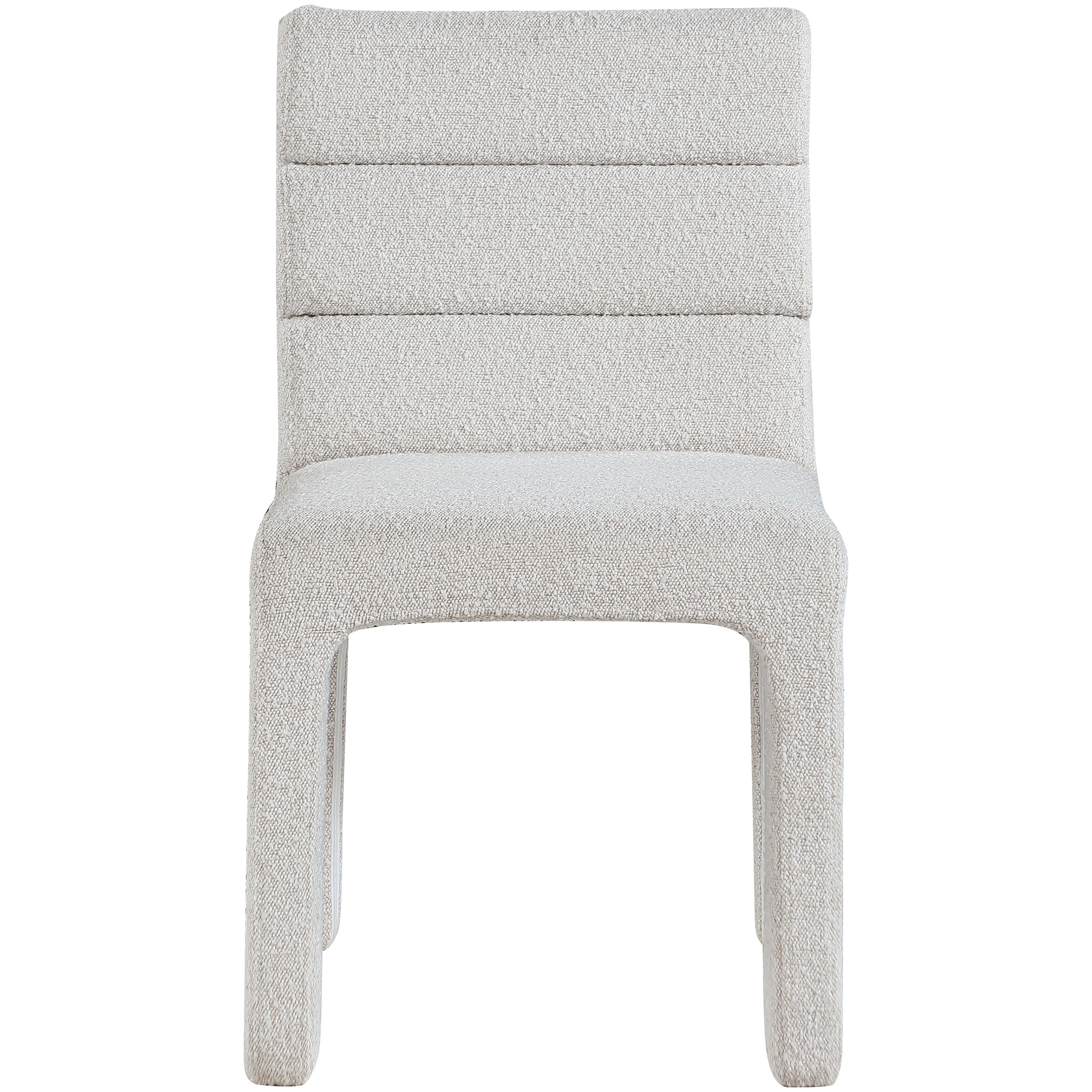 Meridian Kai Cream Boucle Fabric Dining Chair