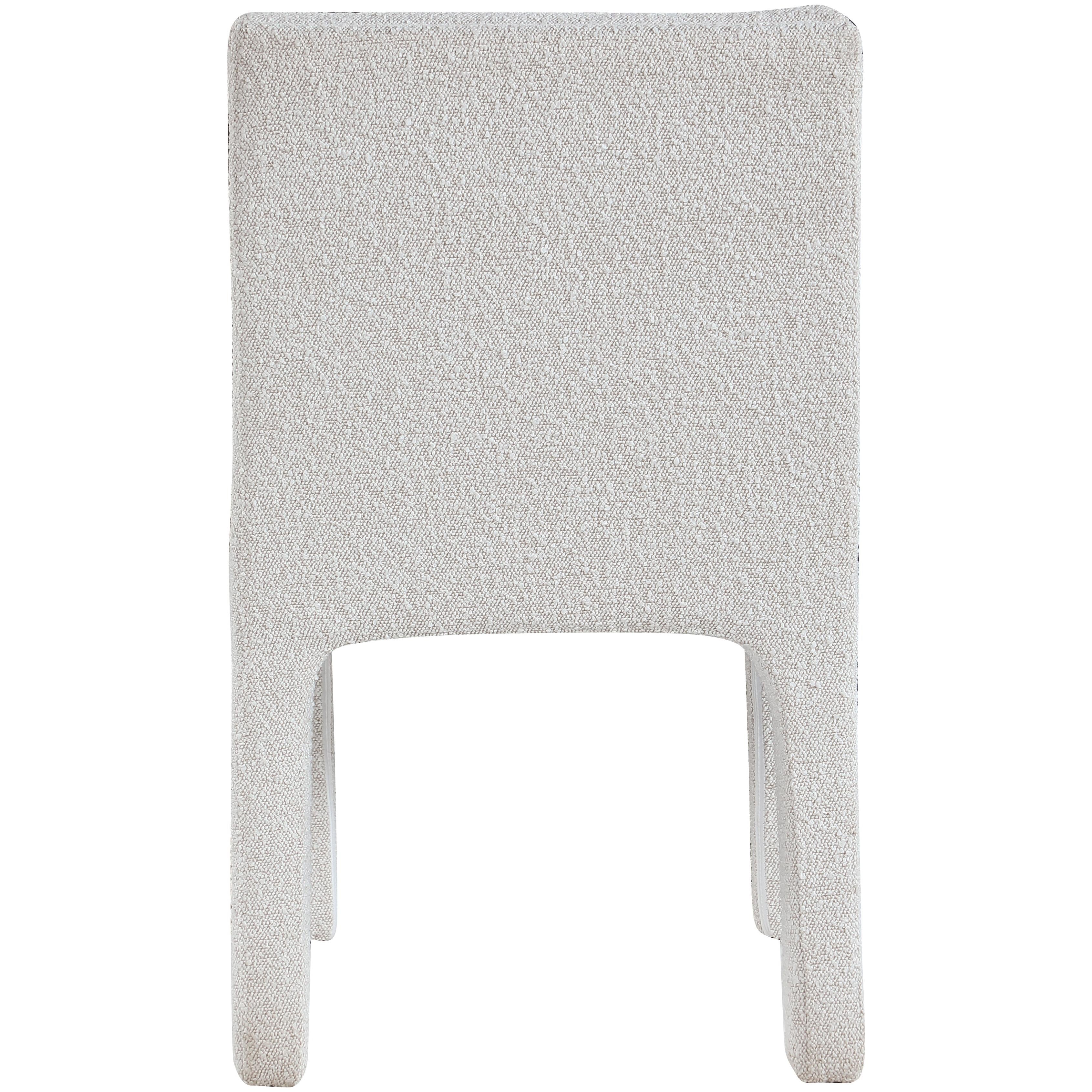 Meridian Kai Cream Boucle Fabric Dining Chair