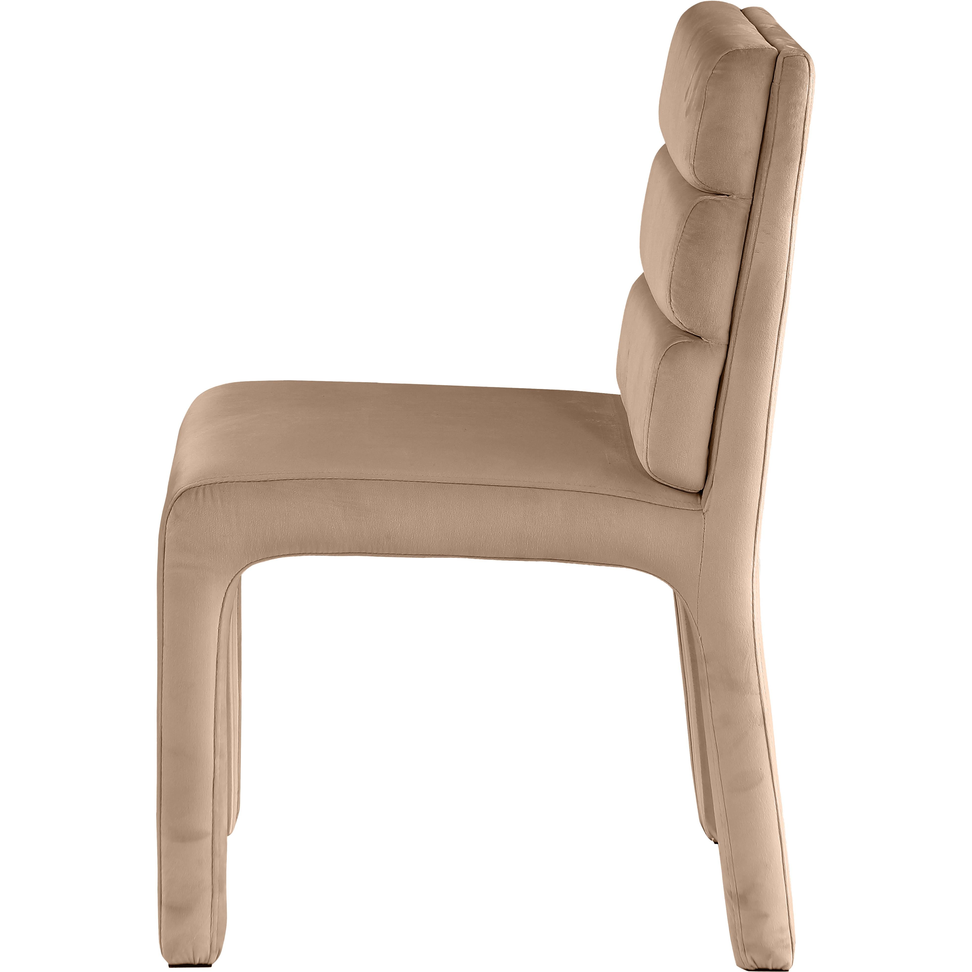 Meridian Kai Beige Velvet Dining Chair