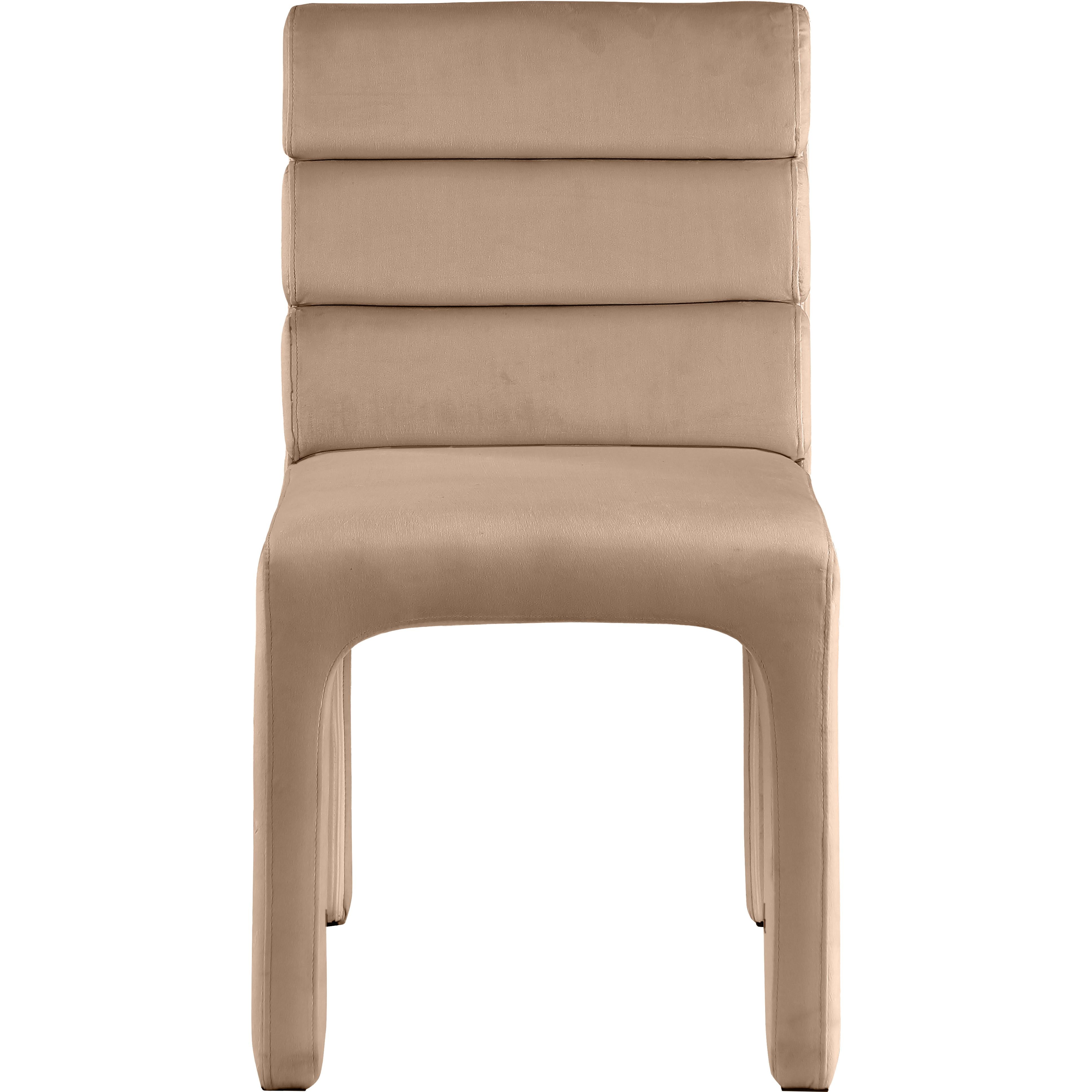 Meridian Kai Beige Velvet Dining Chair