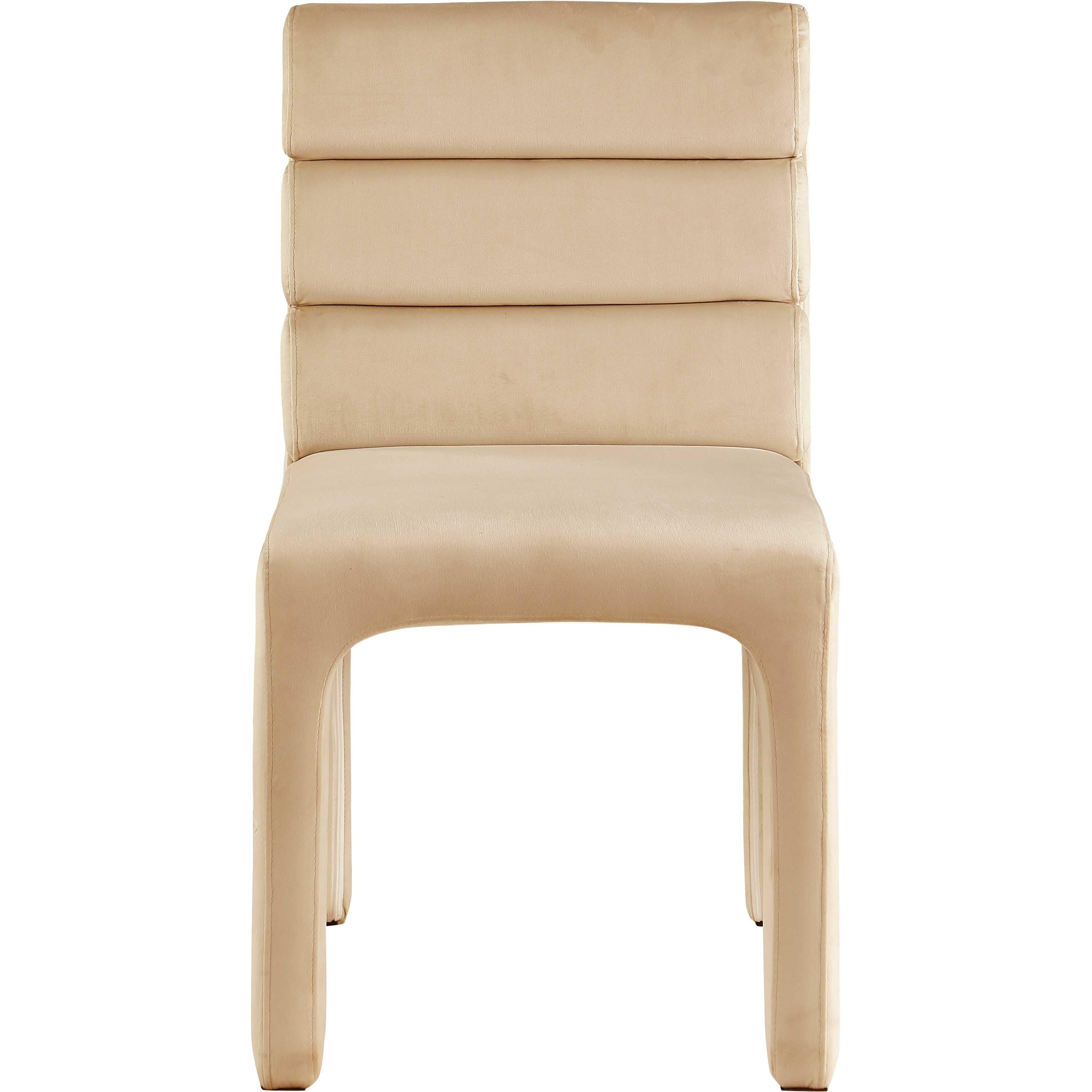 Meridian Kai Camel Velvet Dining Chair
