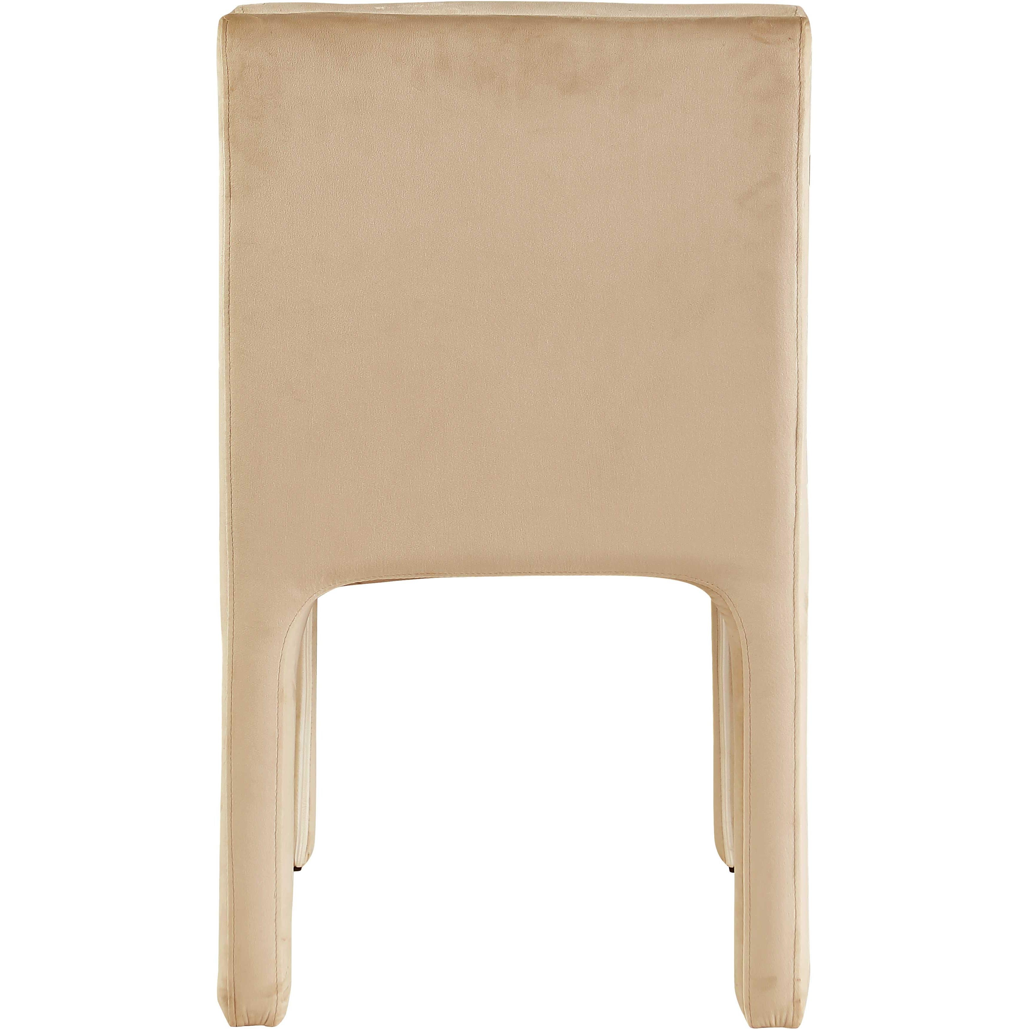 Meridian Kai Camel Velvet Dining Chair