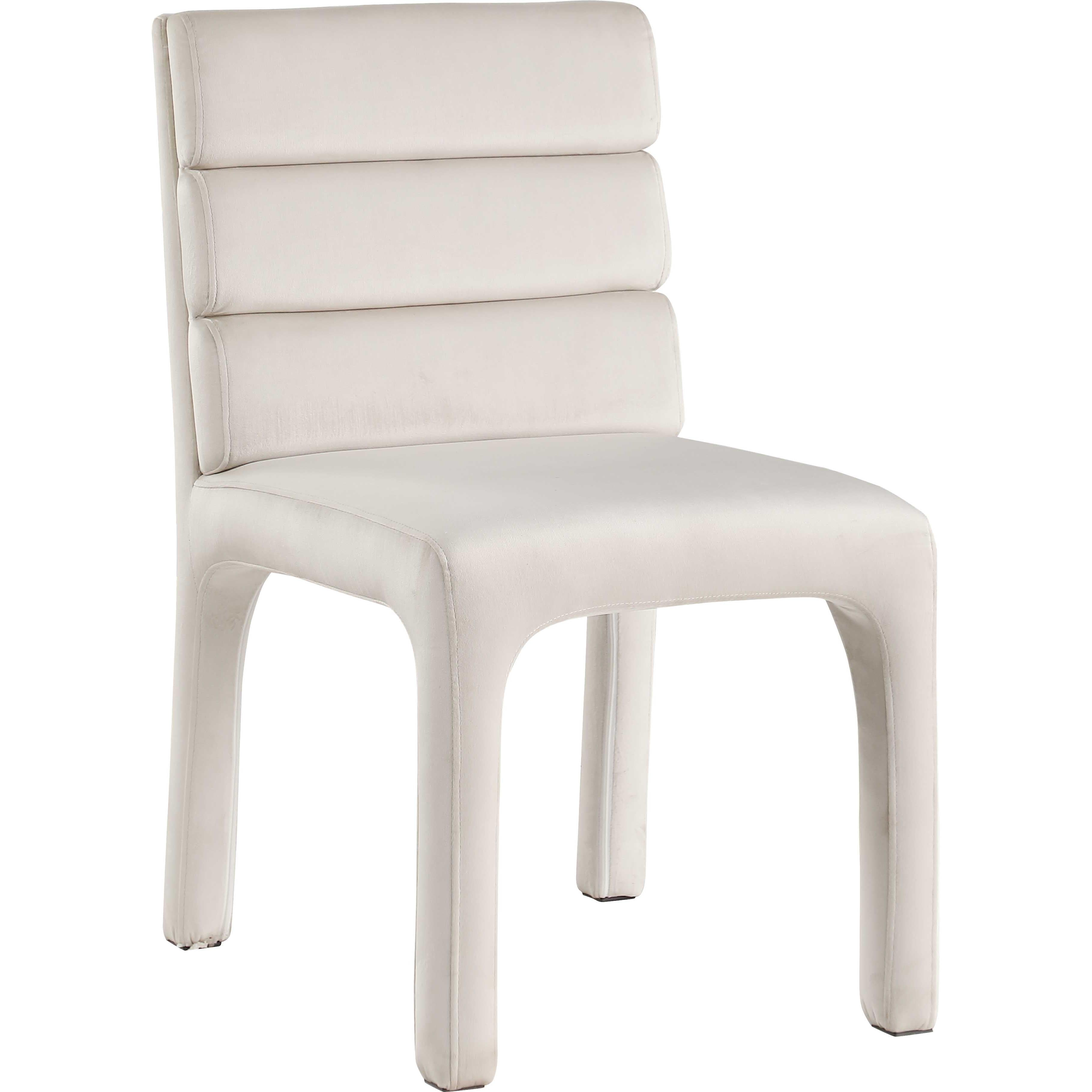 Meridian Kai Cream Velvet Dining Chair