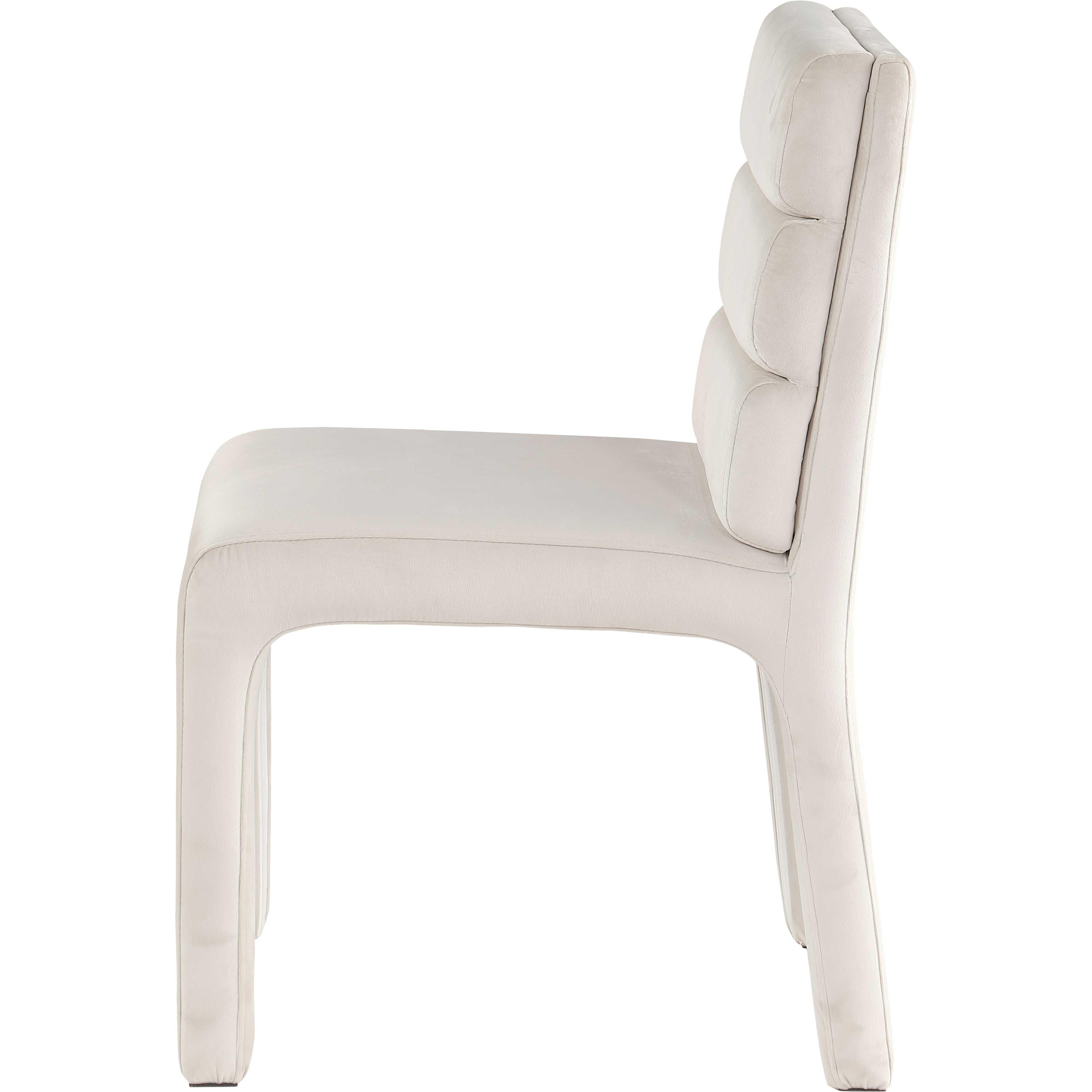 Meridian Kai Cream Velvet Dining Chair