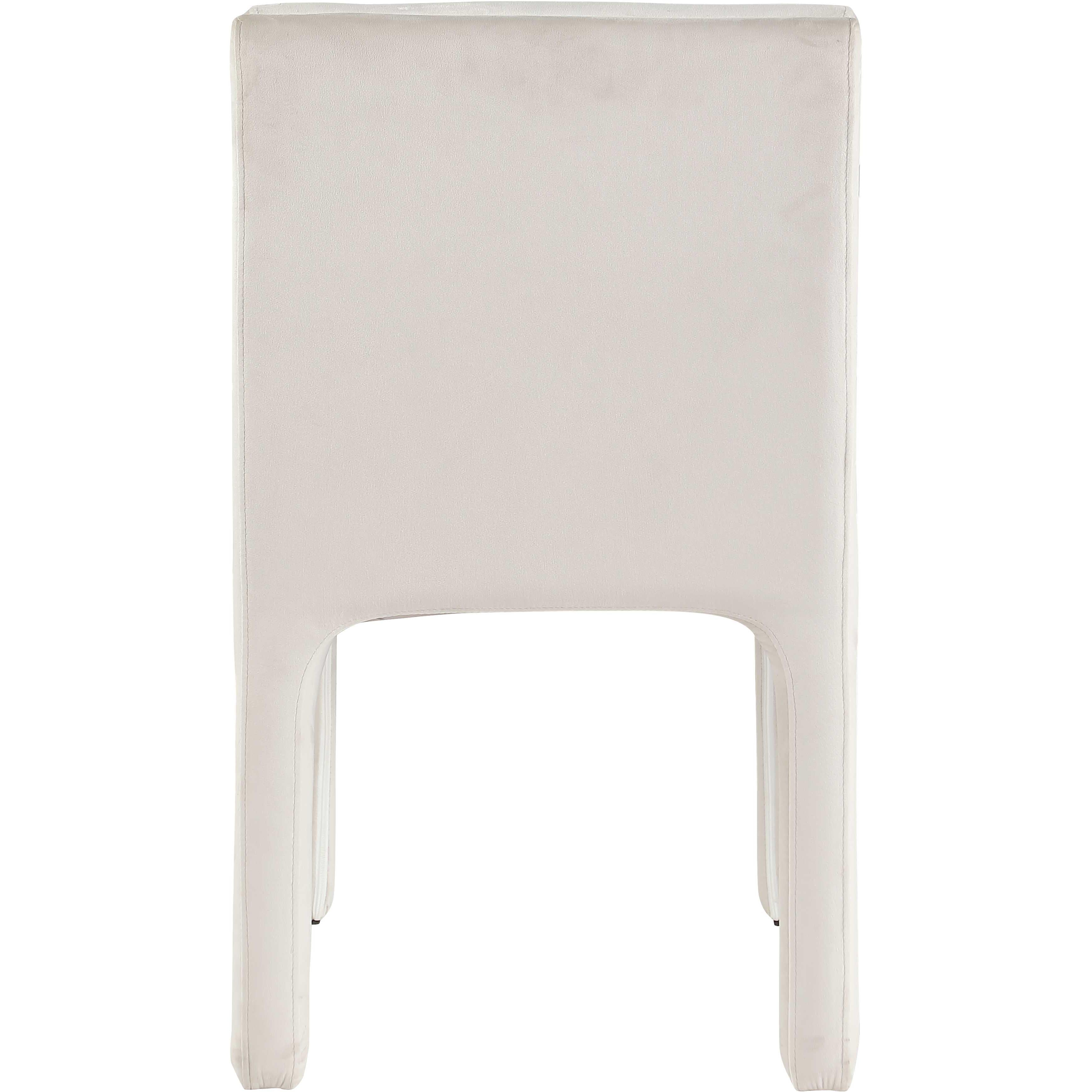 Meridian Kai Cream Velvet Dining Chair