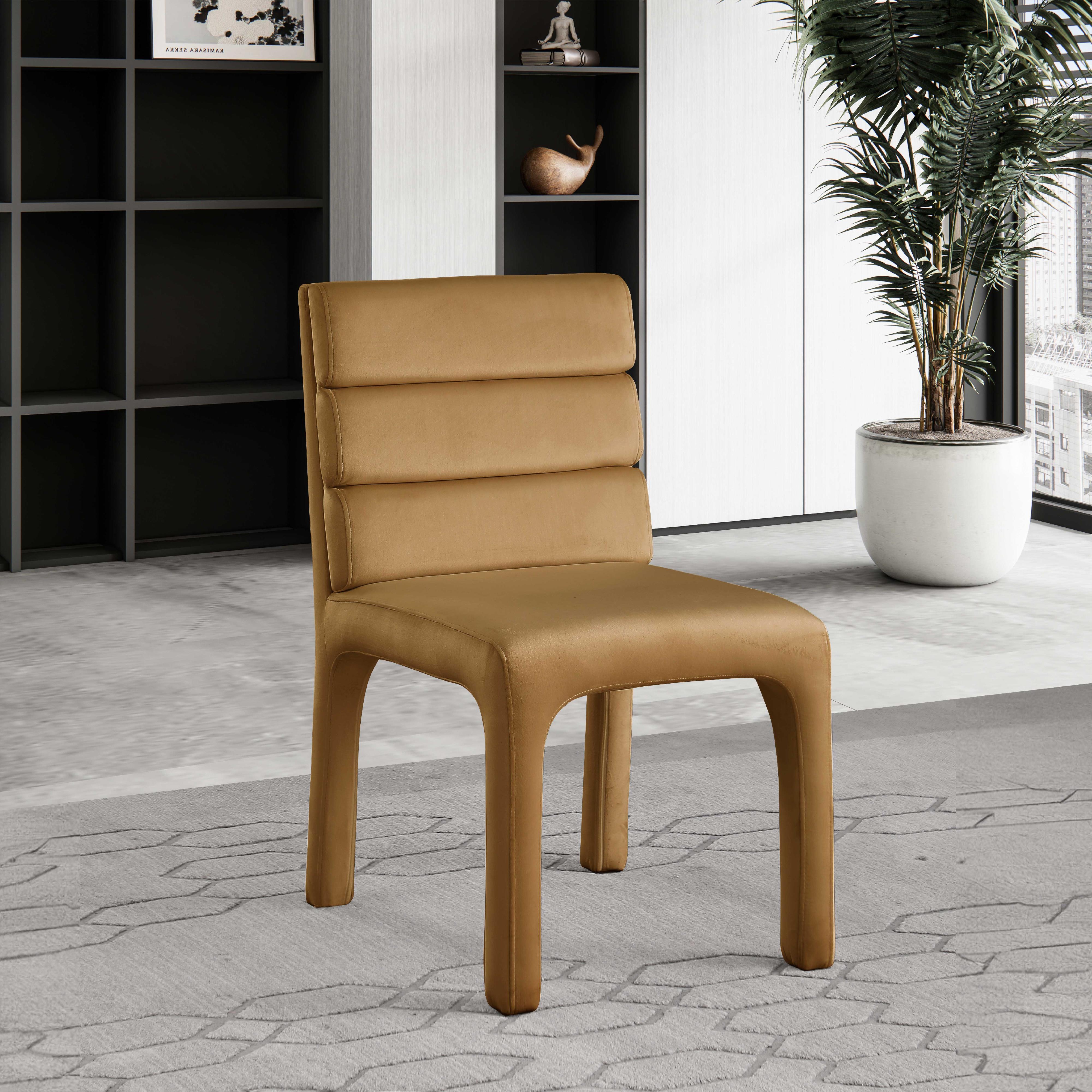 Meridian Kai Saddle Velvet Dining Chair