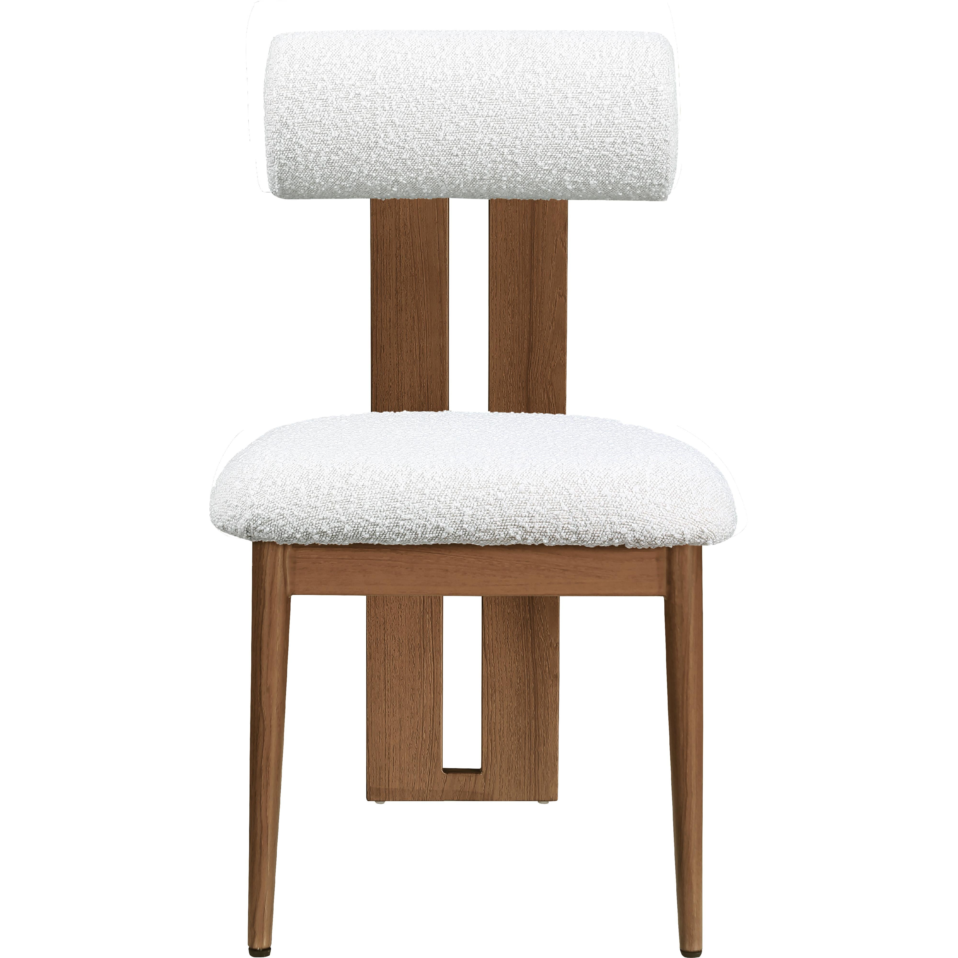 Meridian Dario Cream Boucle Fabric Dining Chair