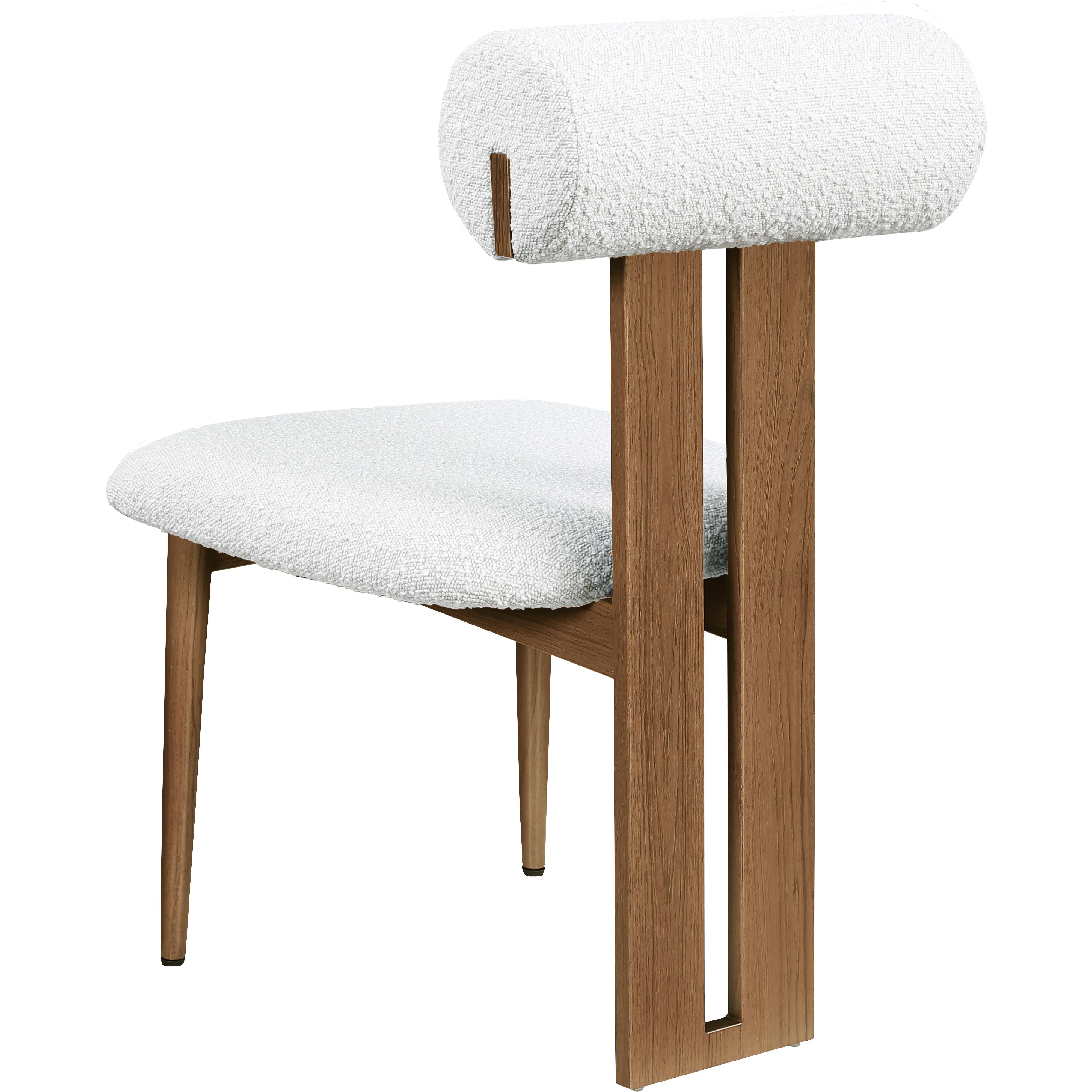 Meridian Dario Cream Boucle Fabric Dining Chair