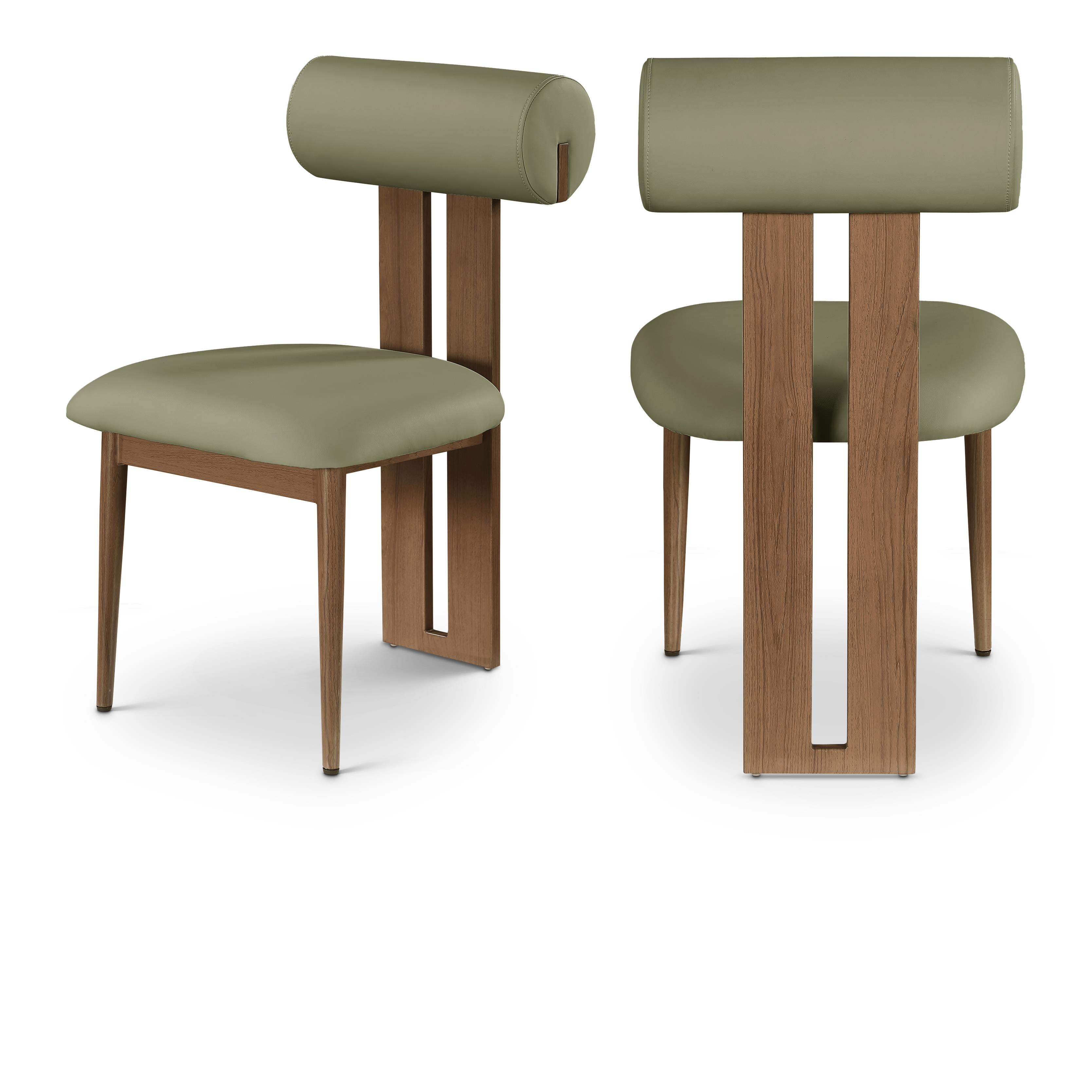 Meridian Dario Green Vegan Leather Dining Chair