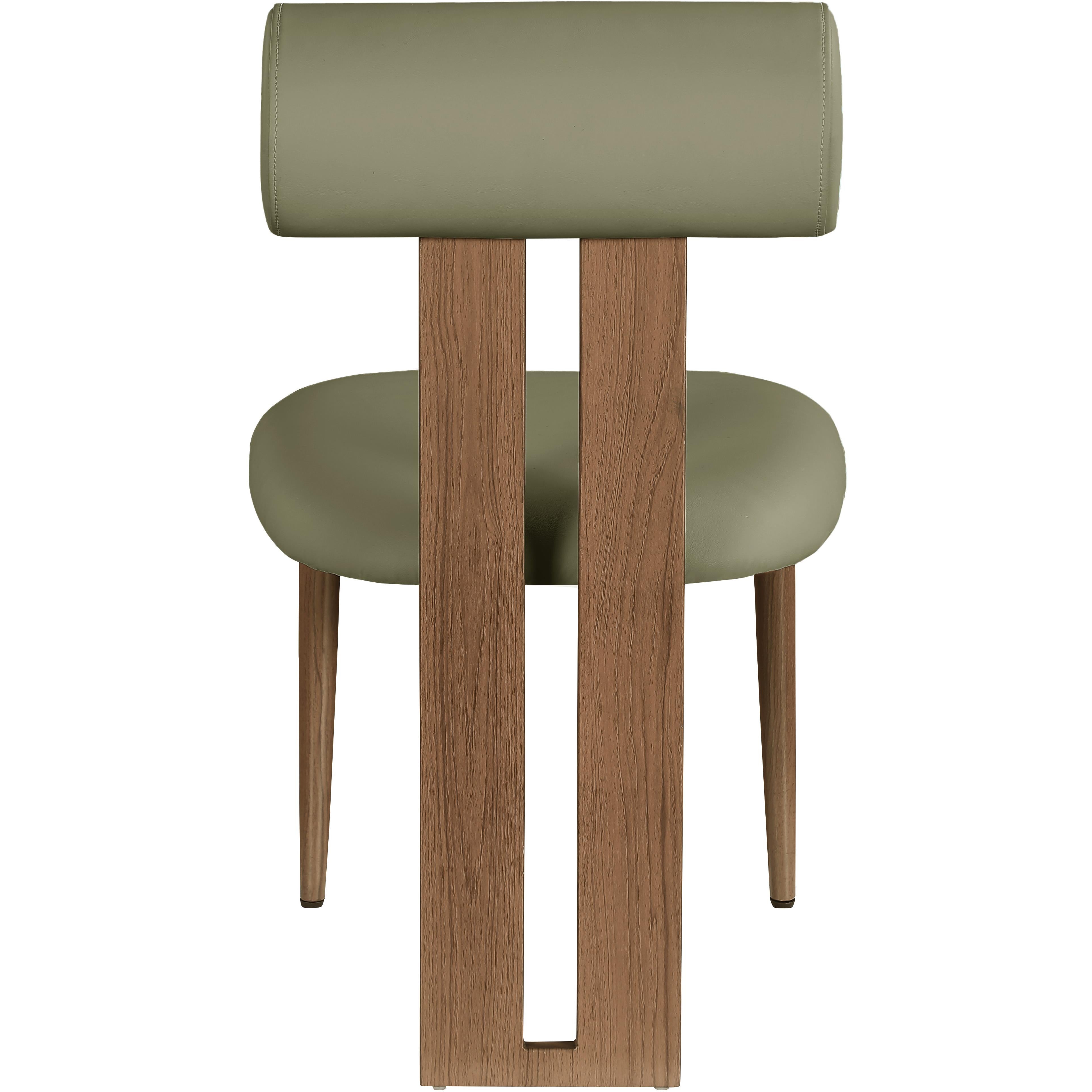 Meridian Dario Green Vegan Leather Dining Chair