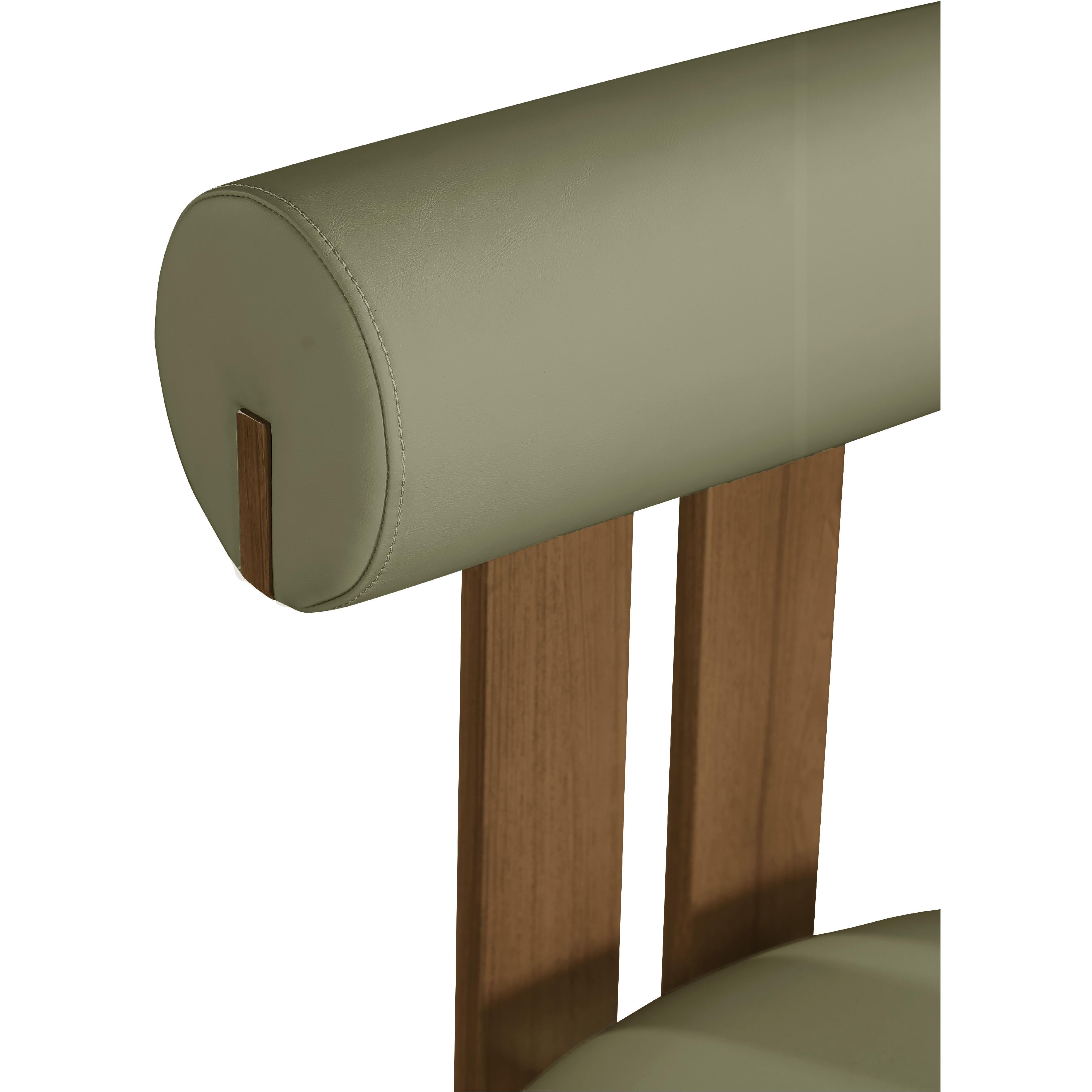 Meridian Dario Green Vegan Leather Dining Chair