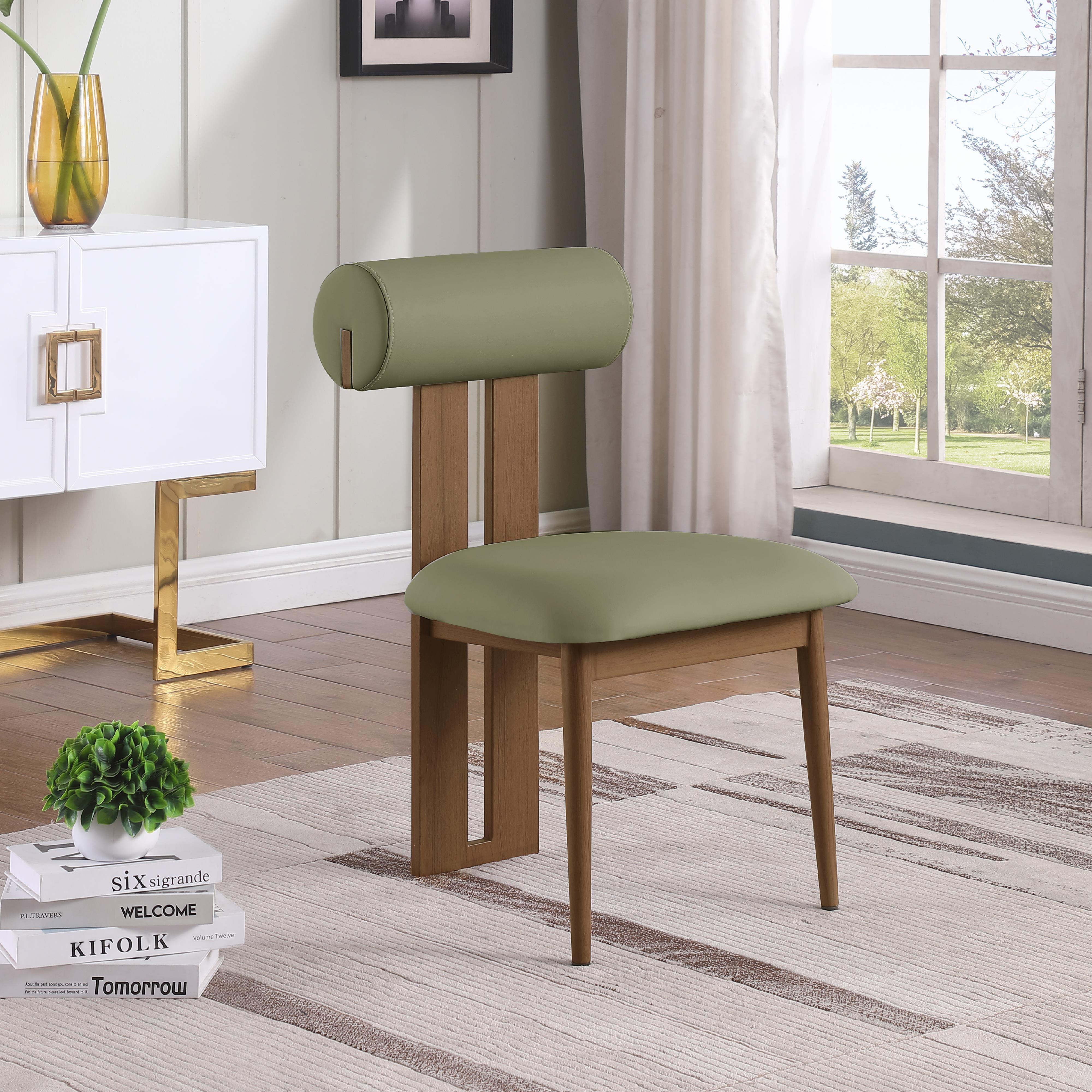 Meridian Dario Green Vegan Leather Dining Chair