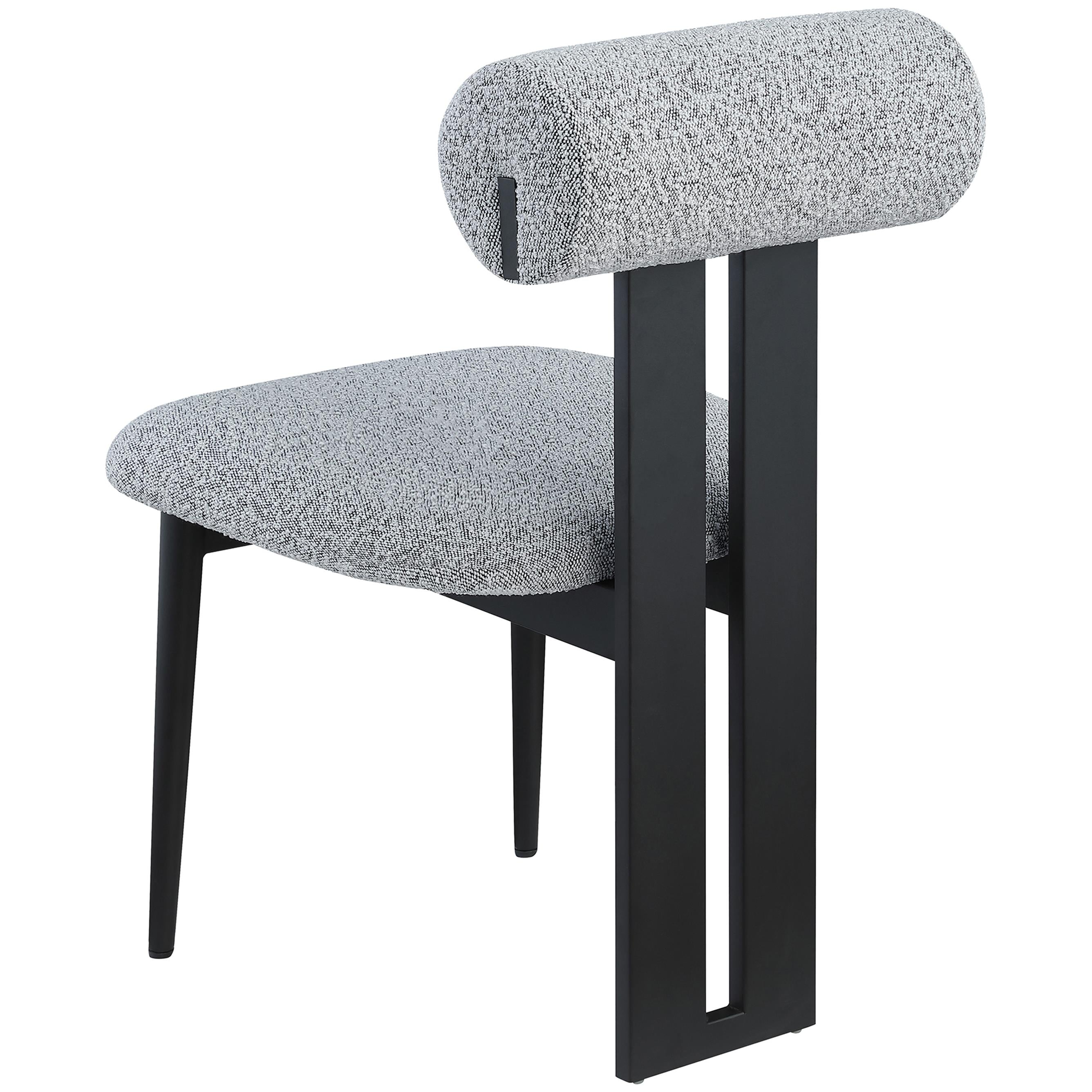 Meridian Dario Grey Boucle Fabric Dining Chair
