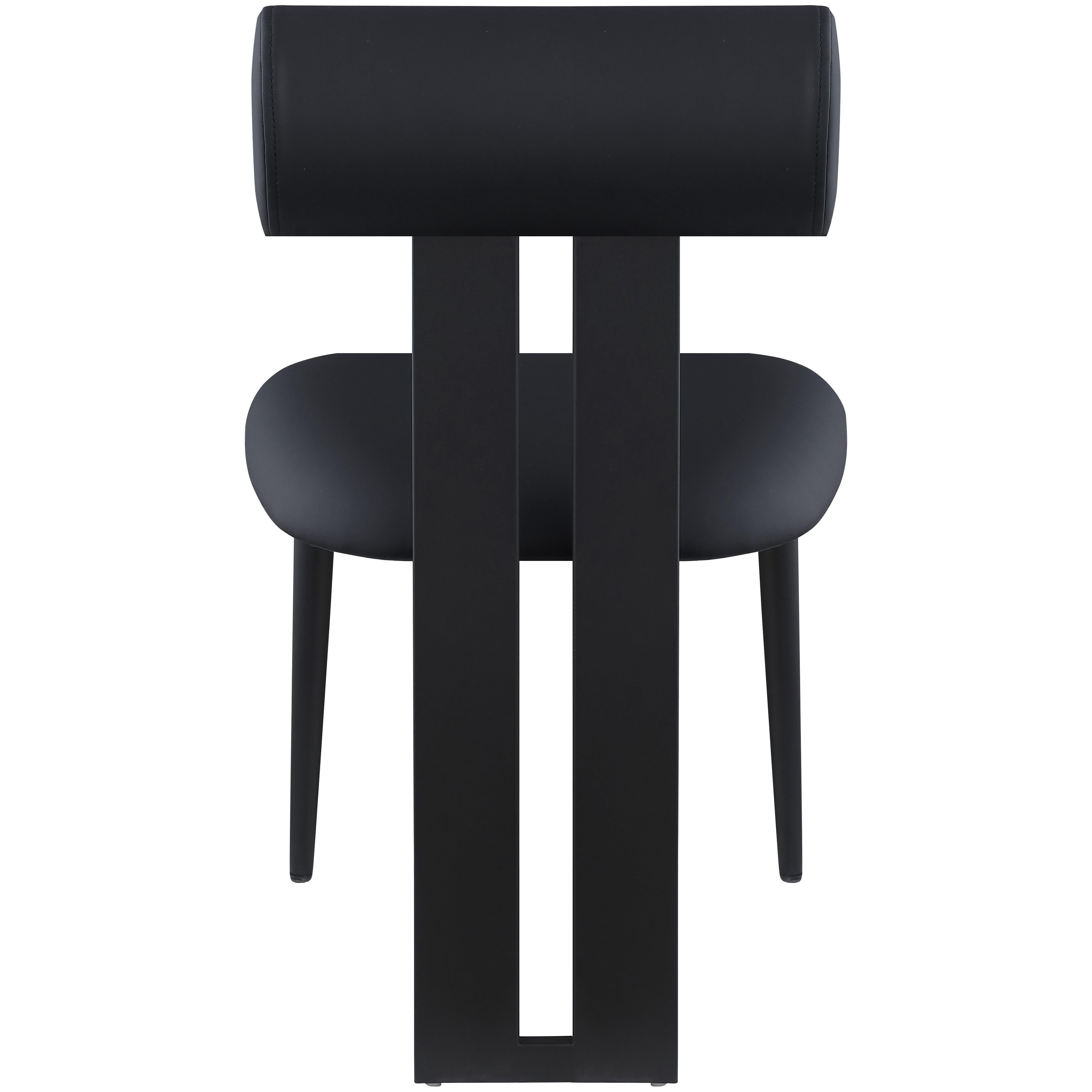 Meridian Dario Black Vegan Leather Dining Chair