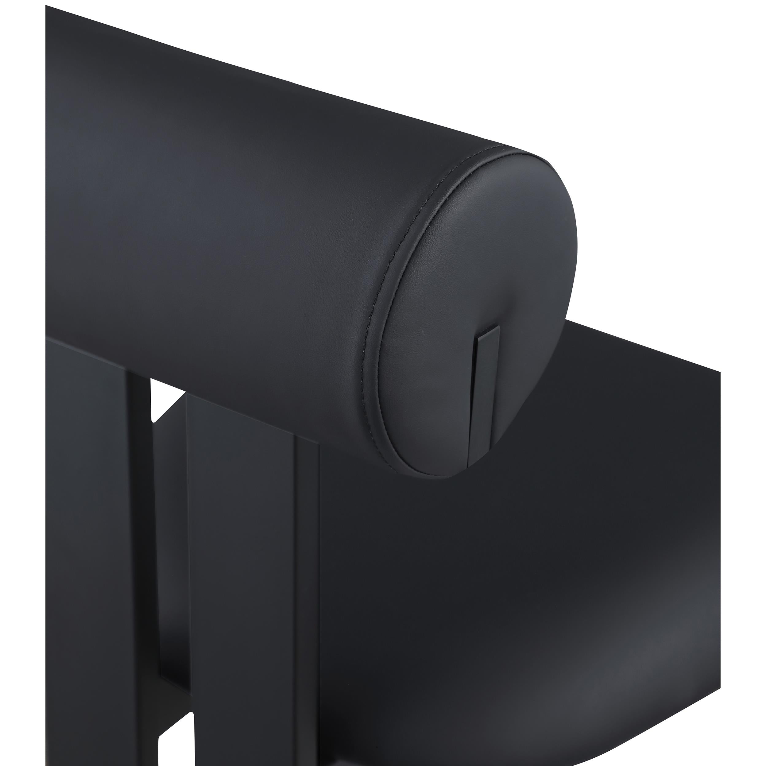 Meridian Dario Black Vegan Leather Dining Chair